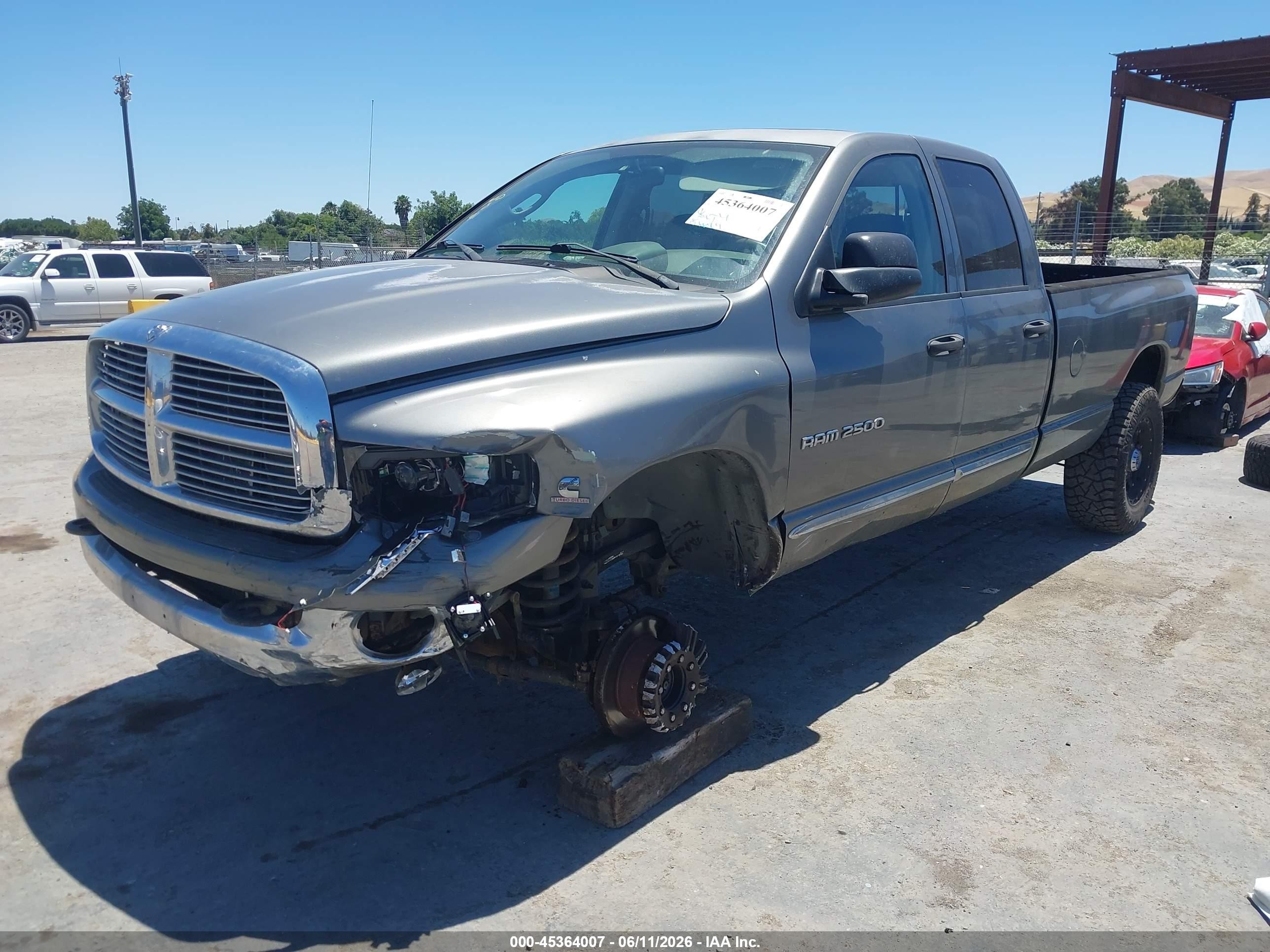2005 Dodge Ram 2500 Slt/laramie Gray vin: 3D7KS28C35G830929