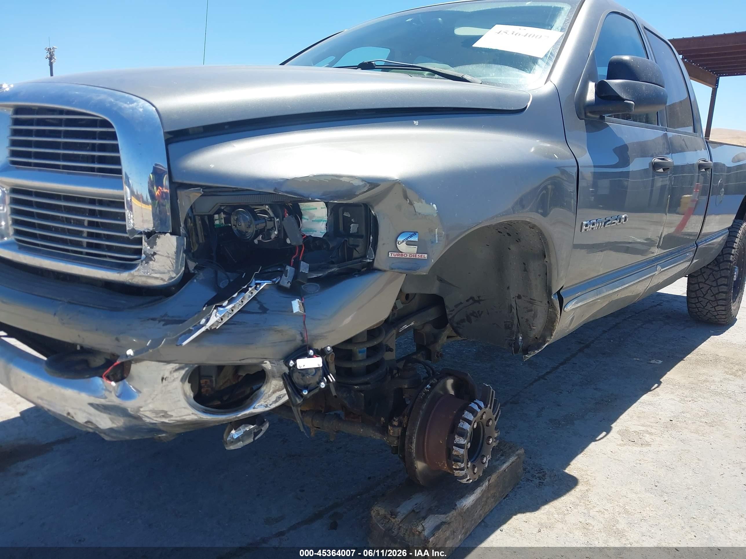 2005 Dodge Ram 2500 Slt/laramie Gray vin: 3D7KS28C35G830929