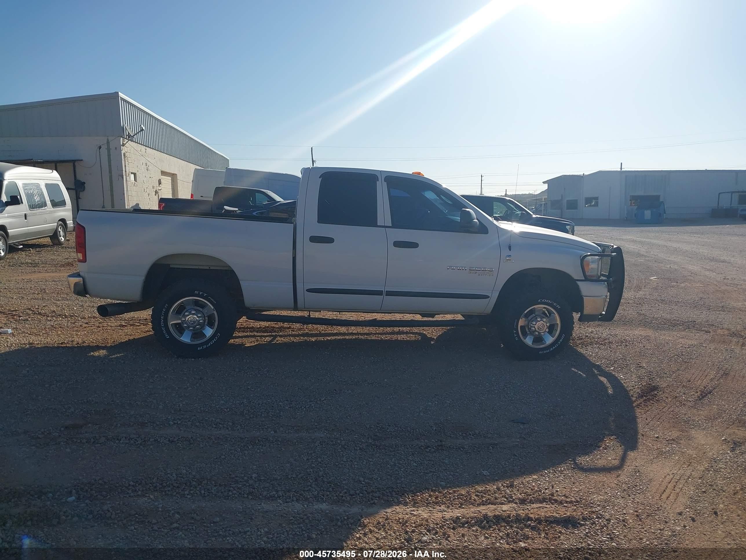 2006 Dodge Ram 2500 Slt/trx4 Off Road/sport/power Wagon White vin: 3D7KS28C36G230672
