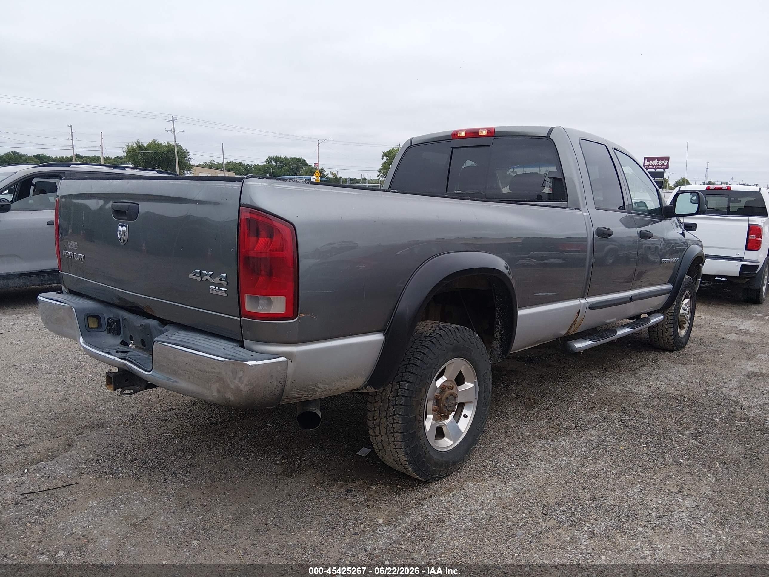 2005 Dodge Ram 2500 Slt/laramie Серый vin: 3D7KS28C45G741077