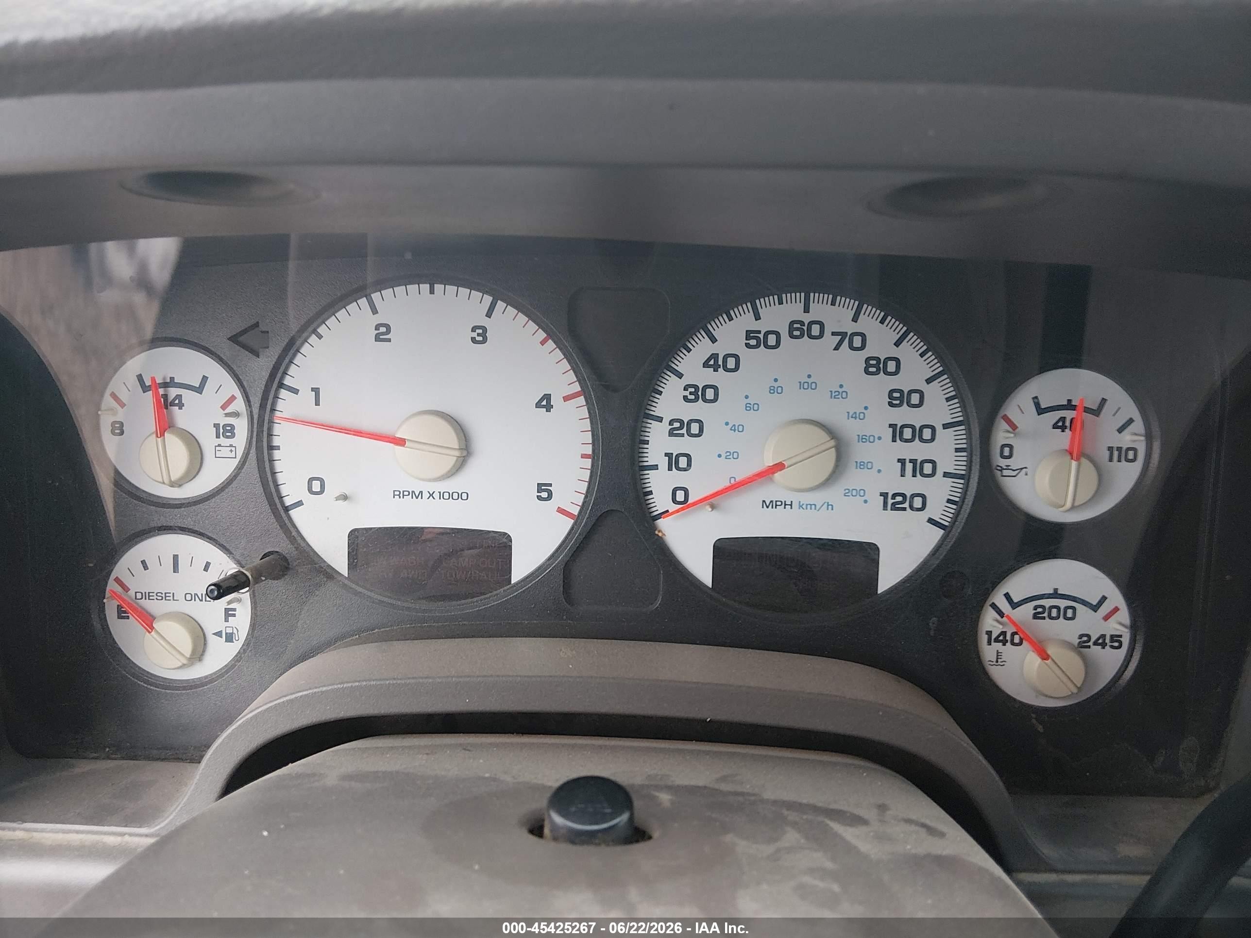 2005 Dodge Ram 2500 Slt/laramie Серый vin: 3D7KS28C45G741077