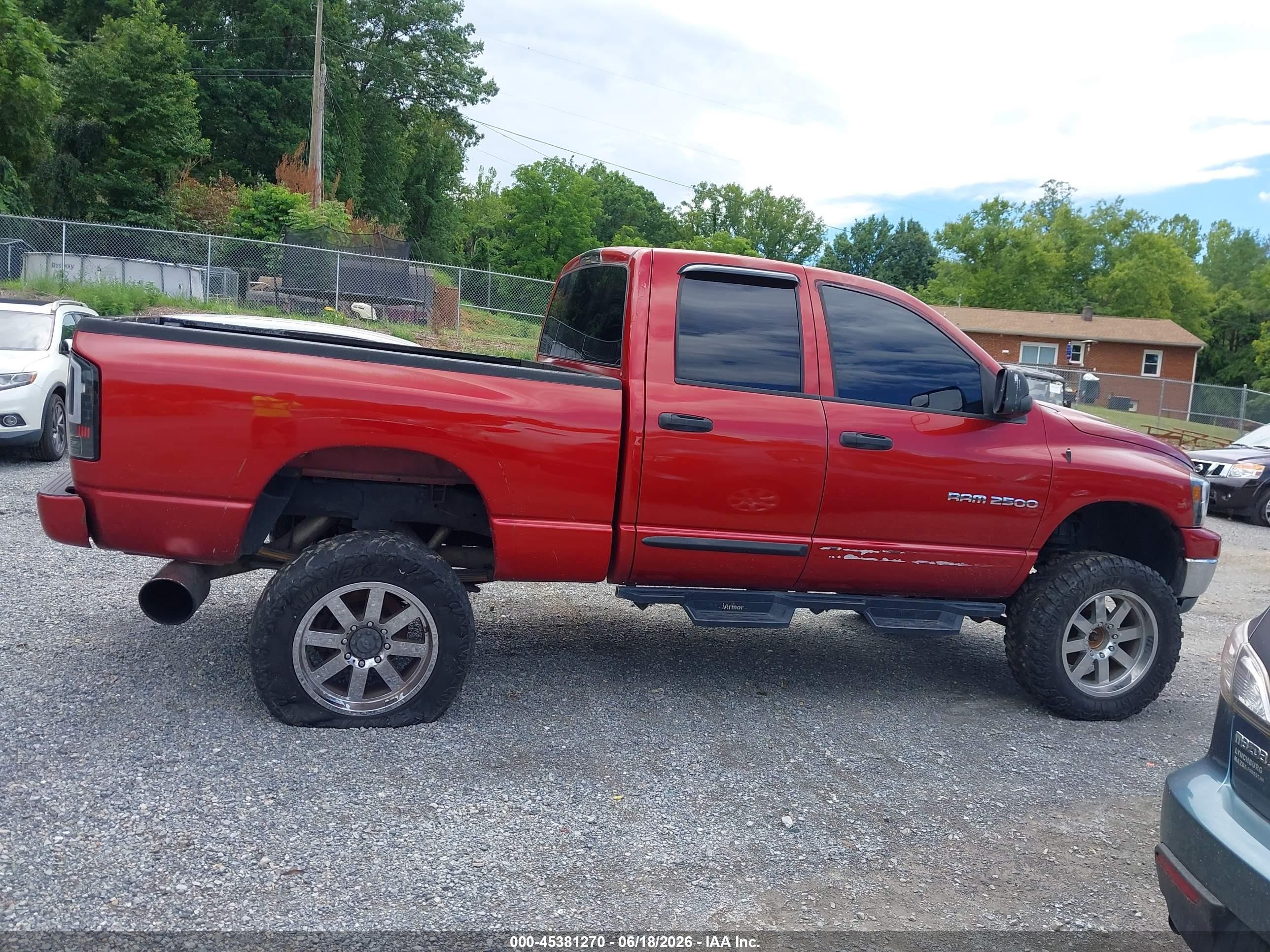 2006 Dodge Ram 2500 Slt/trx4 Off Road/sport/power Wagon Красный vin: 3D7KS28C46G288161