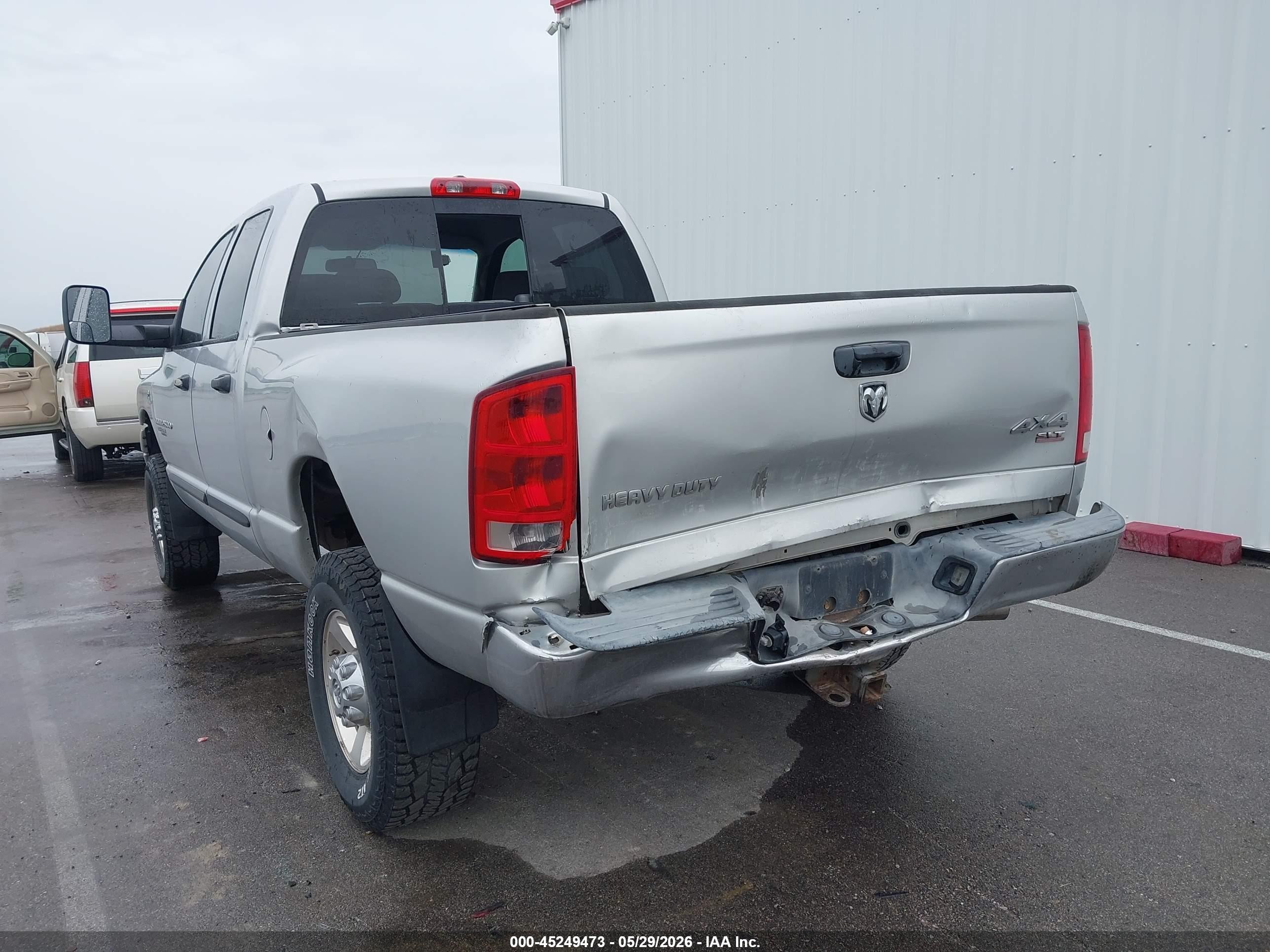 2006 Dodge Ram 2500 Slt/trx4 Off Road/sport/power Wagon Silver vin: 3D7KS28C66G231086