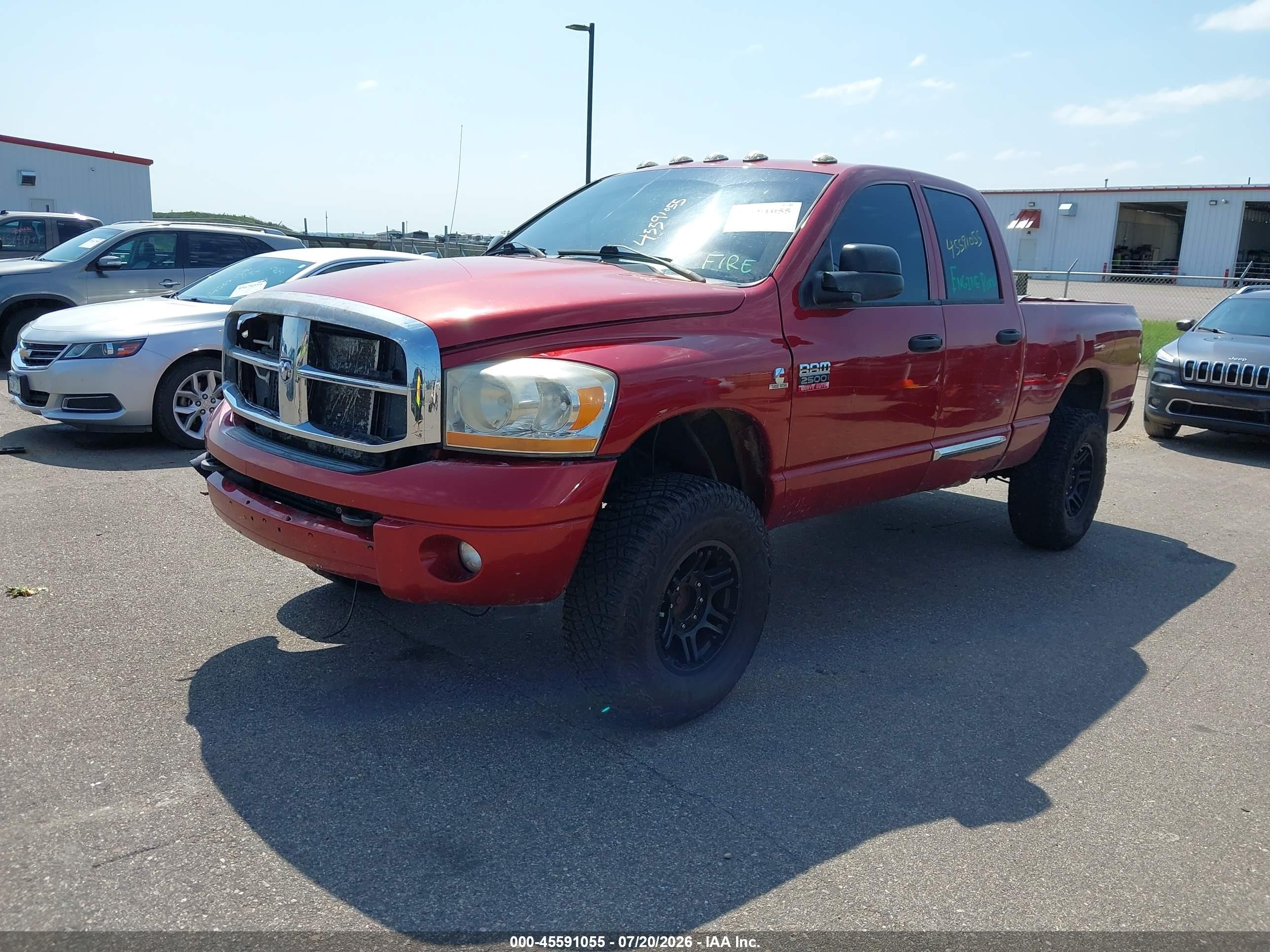 2006 Dodge Ram 2500 Laramie Maroon vin: 3D7KS28C76G148475