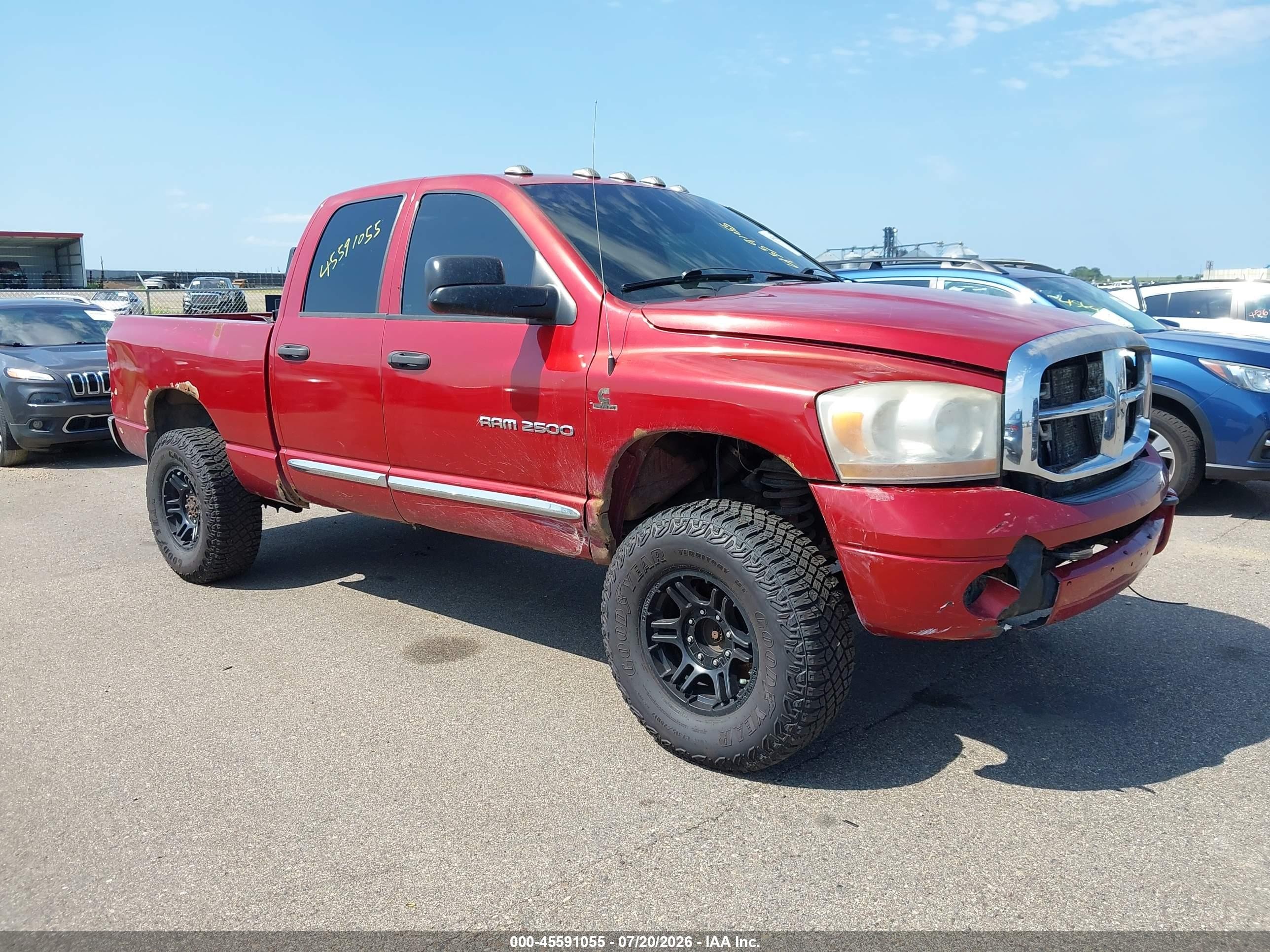 2006 Dodge Ram 2500 Laramie Maroon vin: 3D7KS28C76G148475