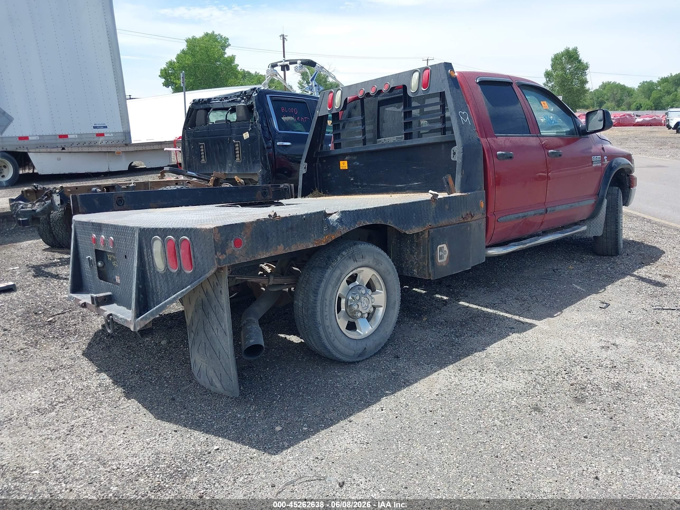 2007 Dodge Ram 2500 Slt/sport Red vin: 3D7KS28C77G746843