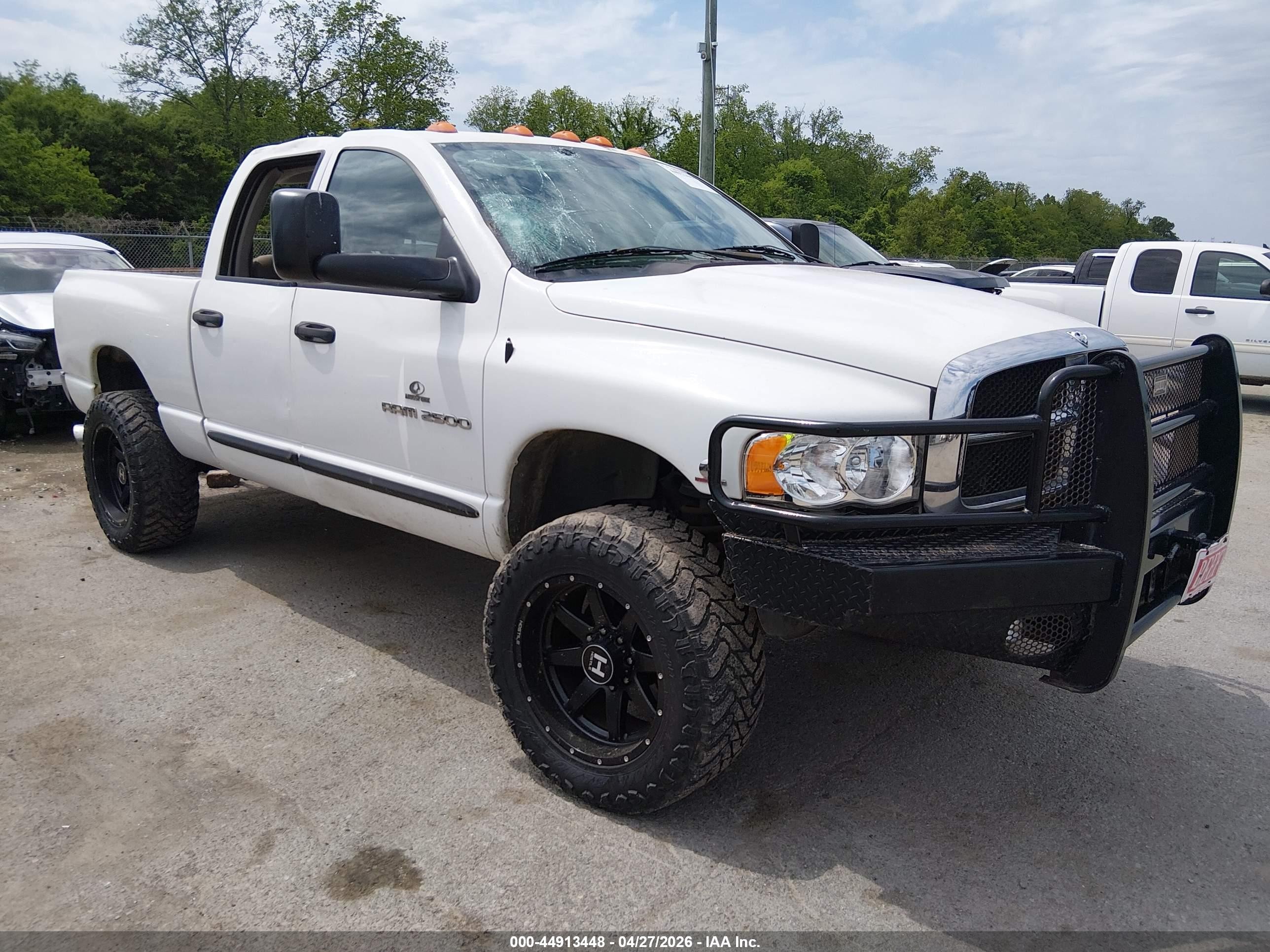 2005 Dodge Ram 2500 Slt/laramie White vin: 3D7KS28C85G785518