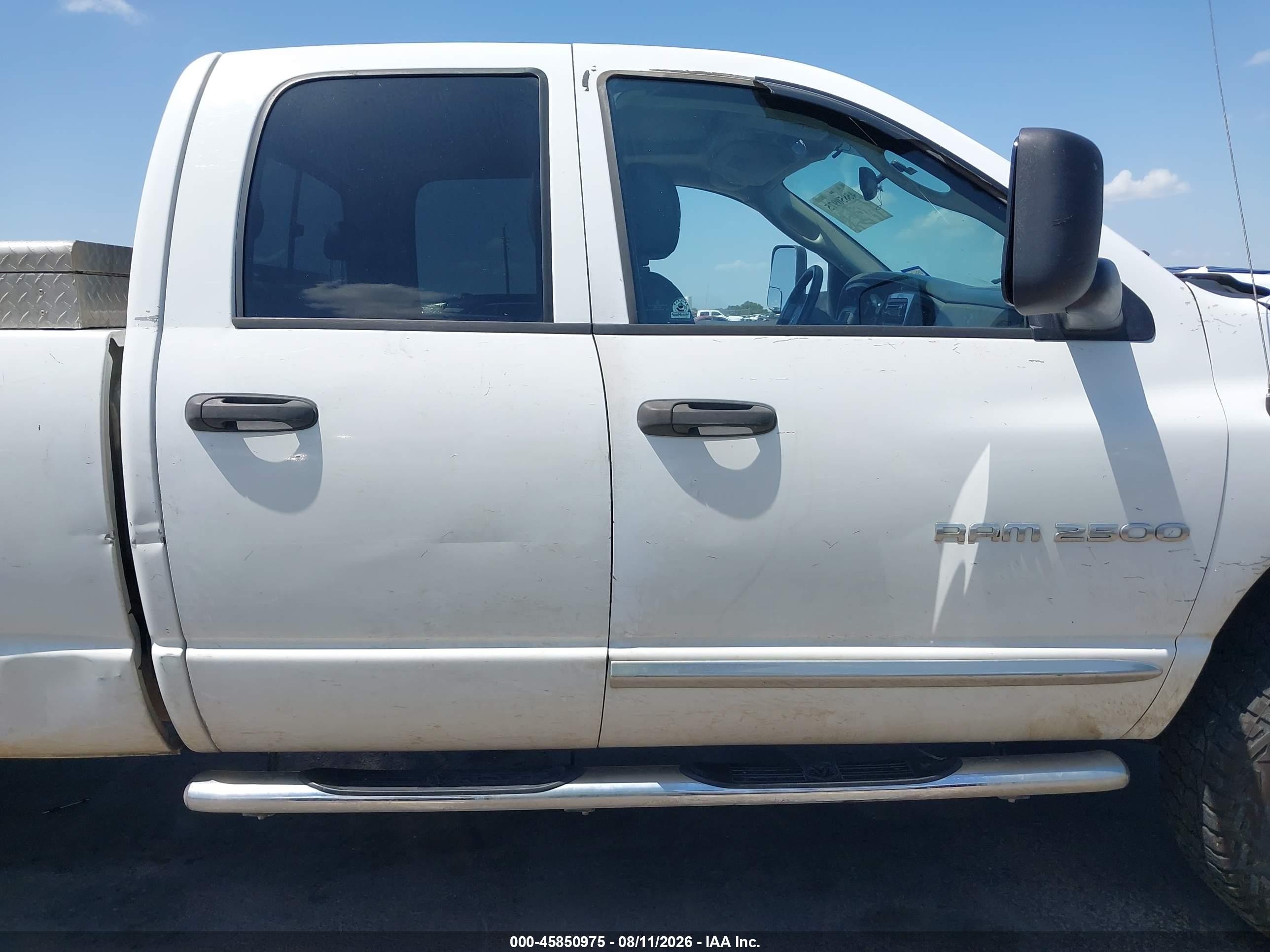 2005 Dodge Ram 2500 St/slt White vin: 3D7KS28C95G708589