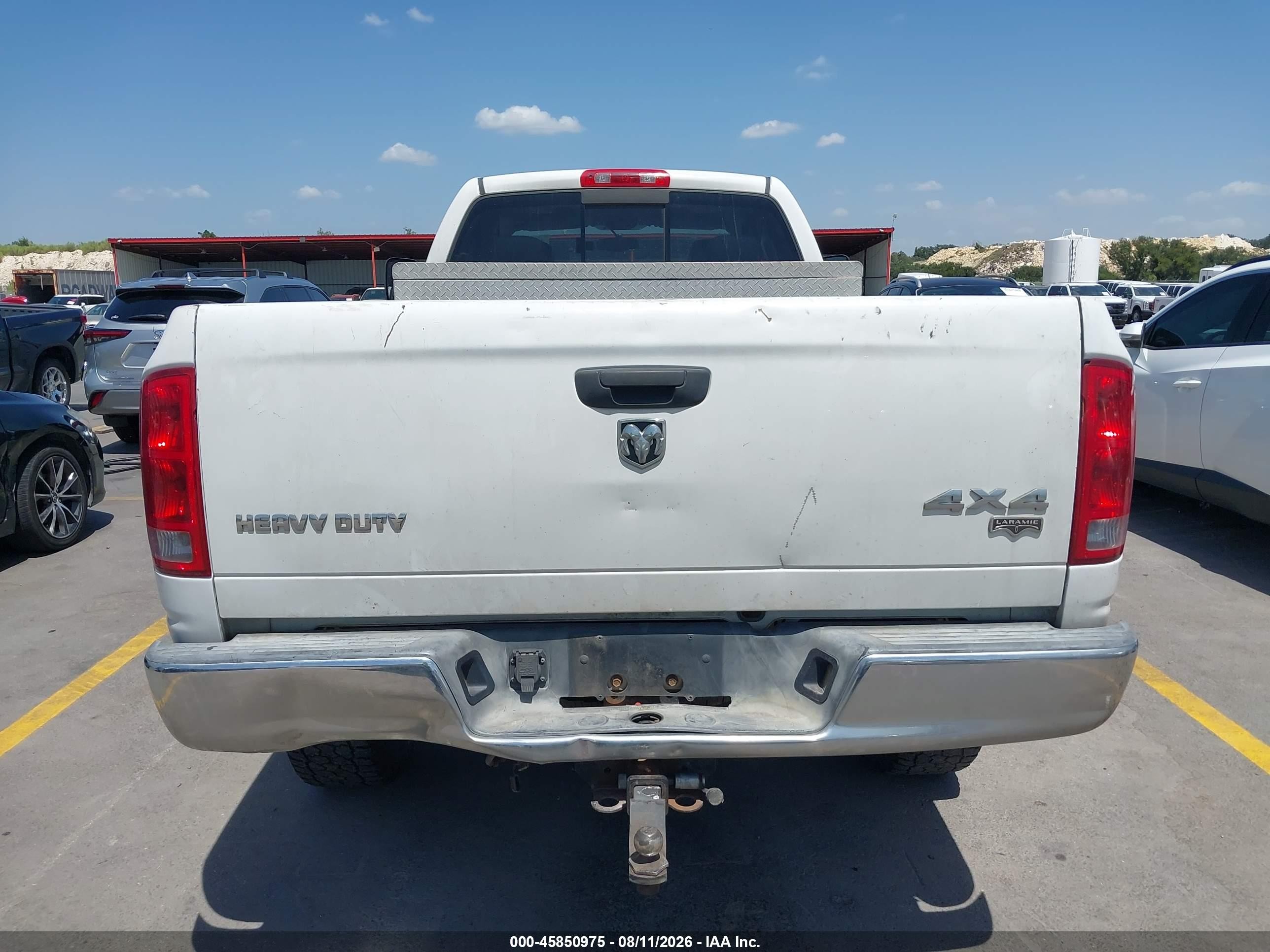 2005 Dodge Ram 2500 St/slt White vin: 3D7KS28C95G708589
