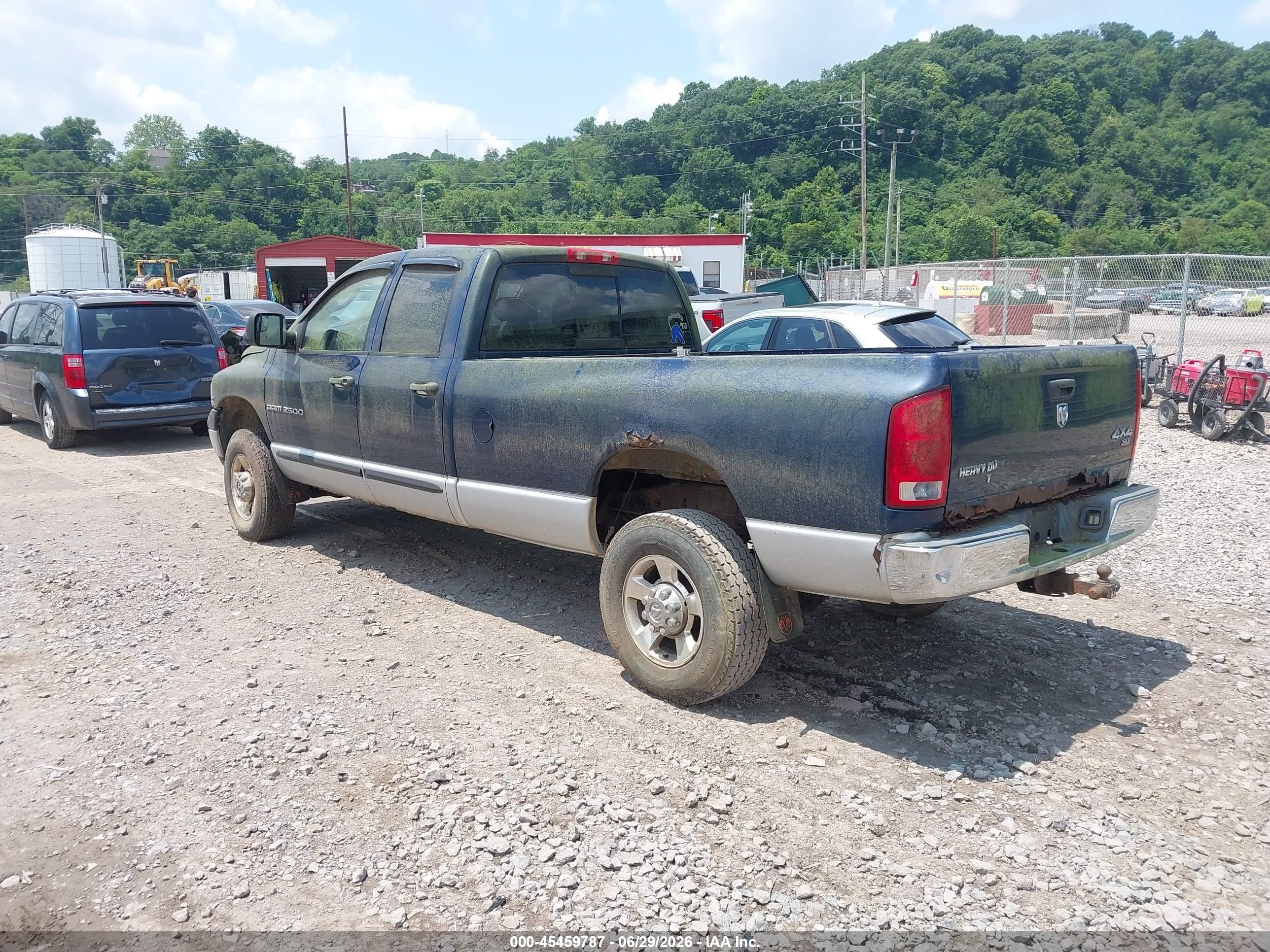 2005 Dodge Ram 2500 Slt/laramie Blue vin: 3D7KS28C95G797435