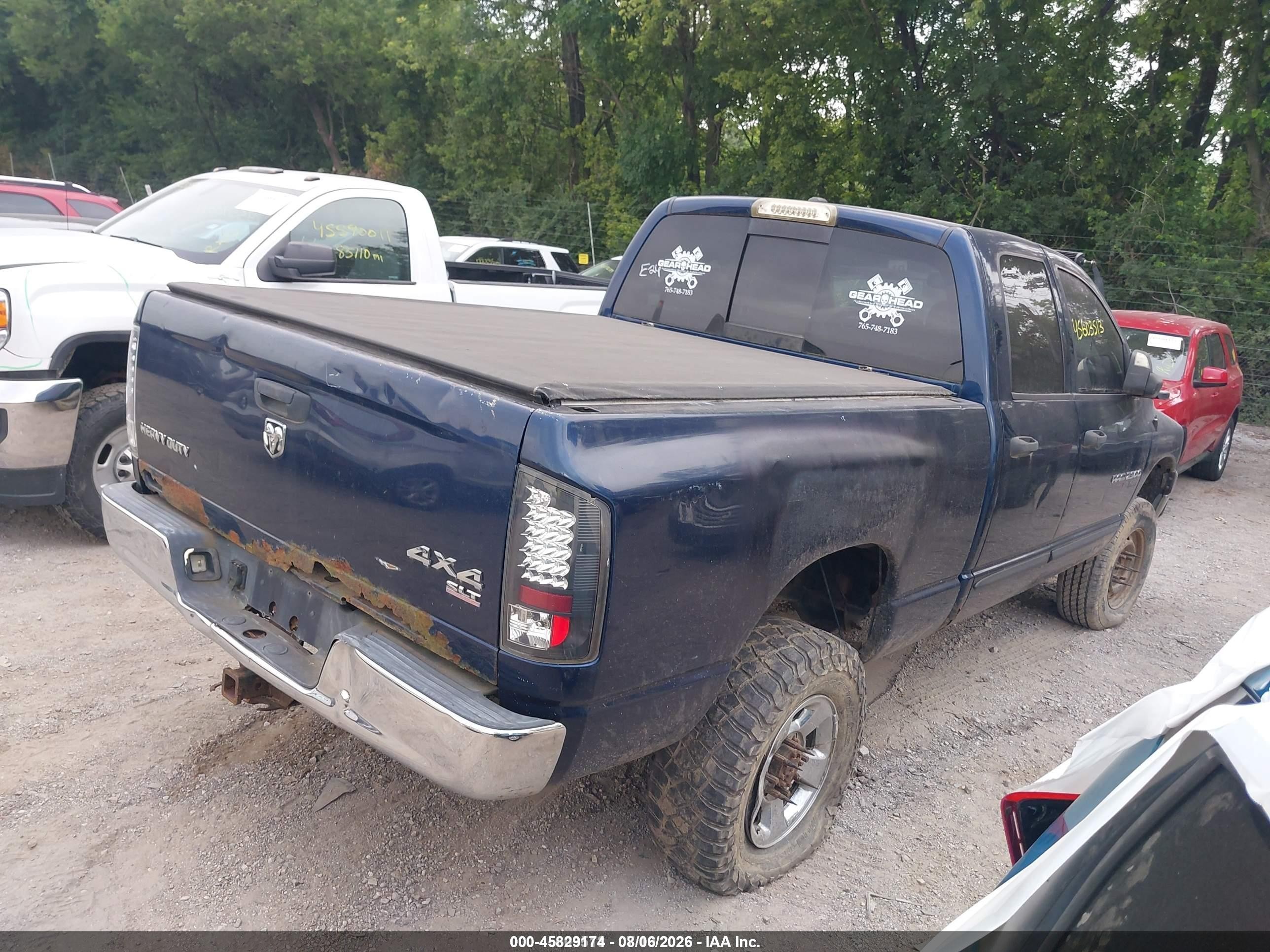 2006 Dodge Ram 2500 Slt/trx4 Off Road/sport/power Wagon Blue vin: 3D7KS28C96G283876