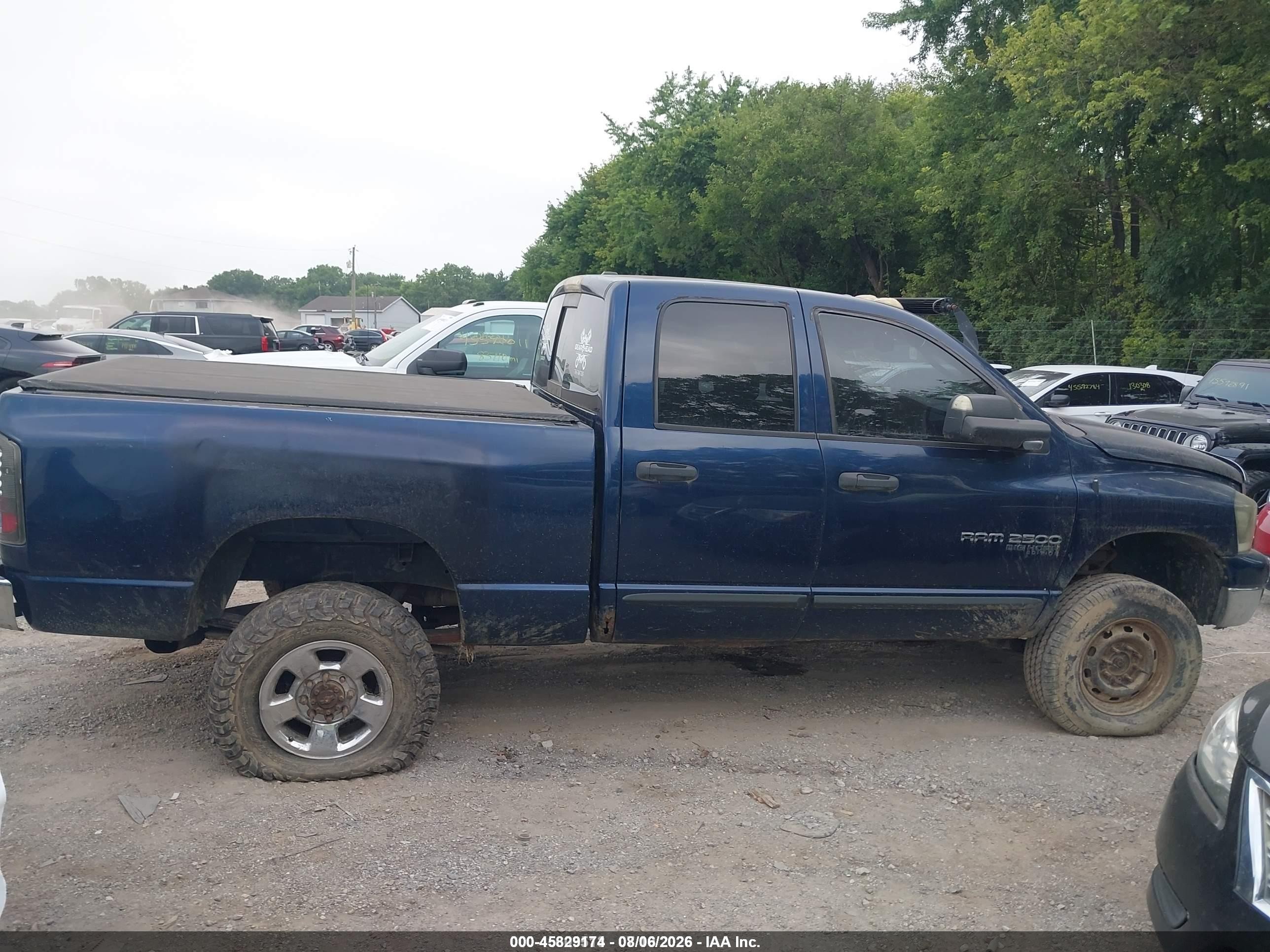 2006 Dodge Ram 2500 Slt/trx4 Off Road/sport/power Wagon Blue vin: 3D7KS28C96G283876