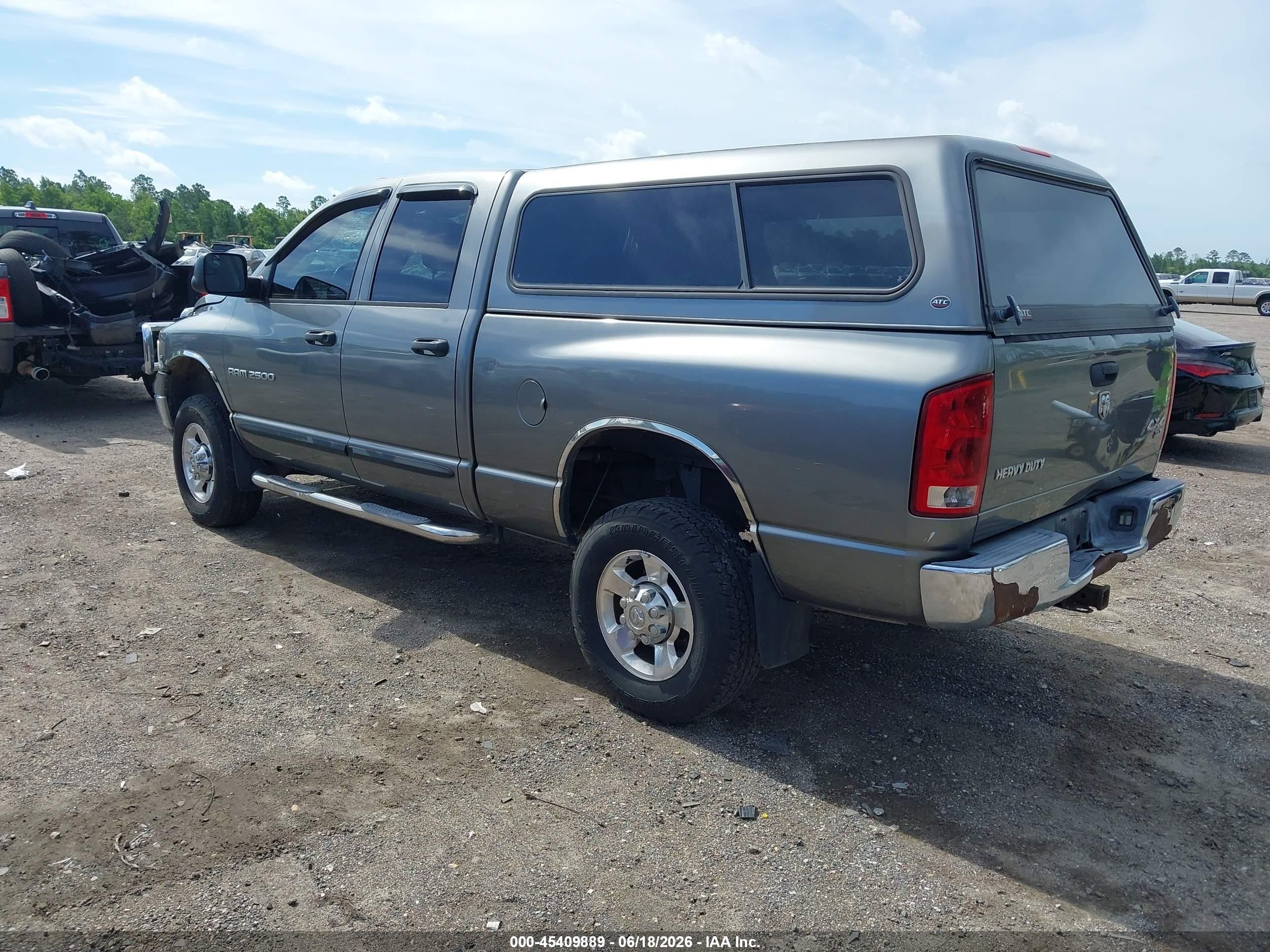 2005 Dodge Ram 2500 Slt/laramie Gray vin: 3D7KS28CX5G812136