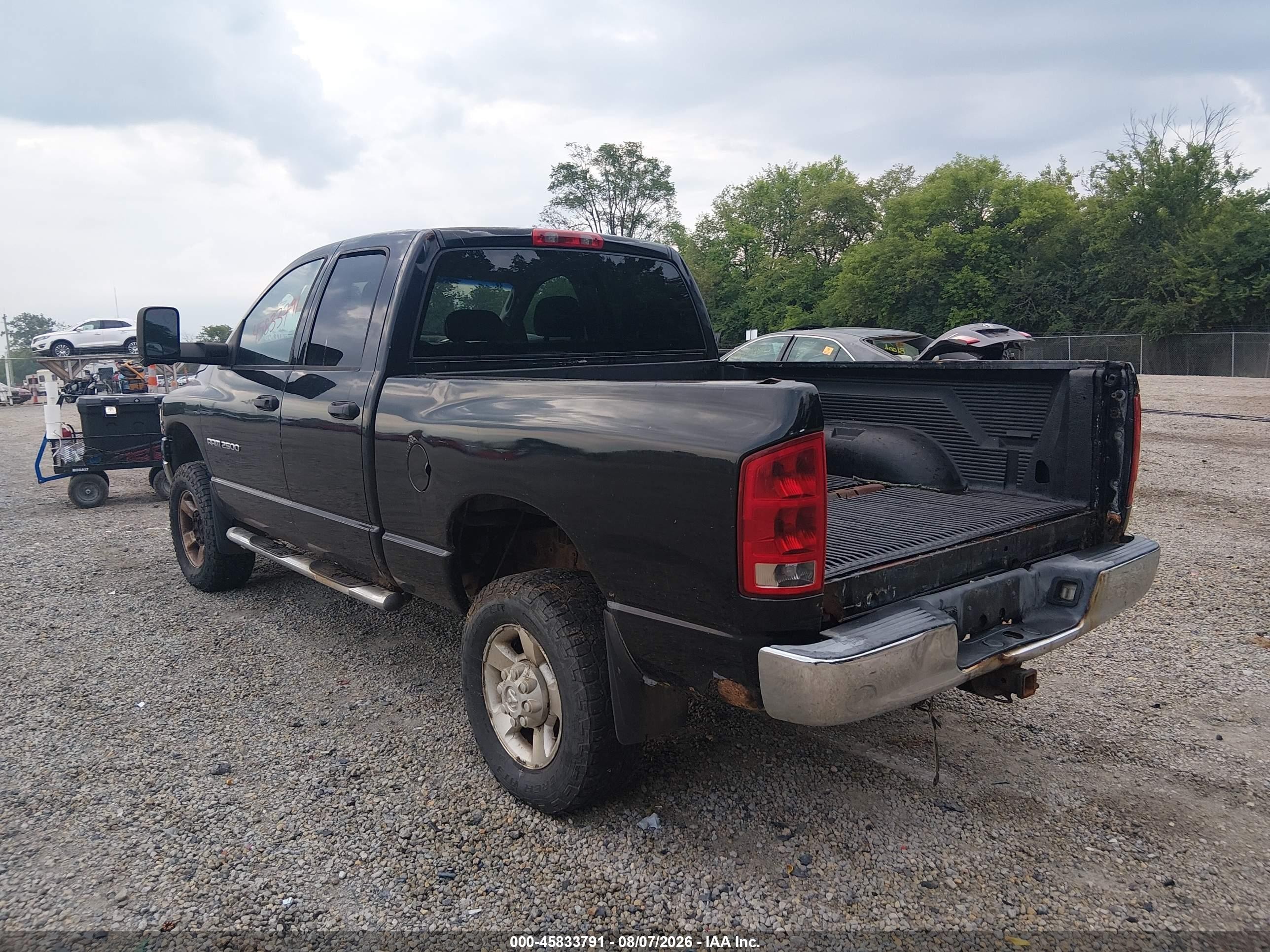 2005 Dodge Ram 2500 Slt/laramie Black vin: 3D7KS28CX5G865595