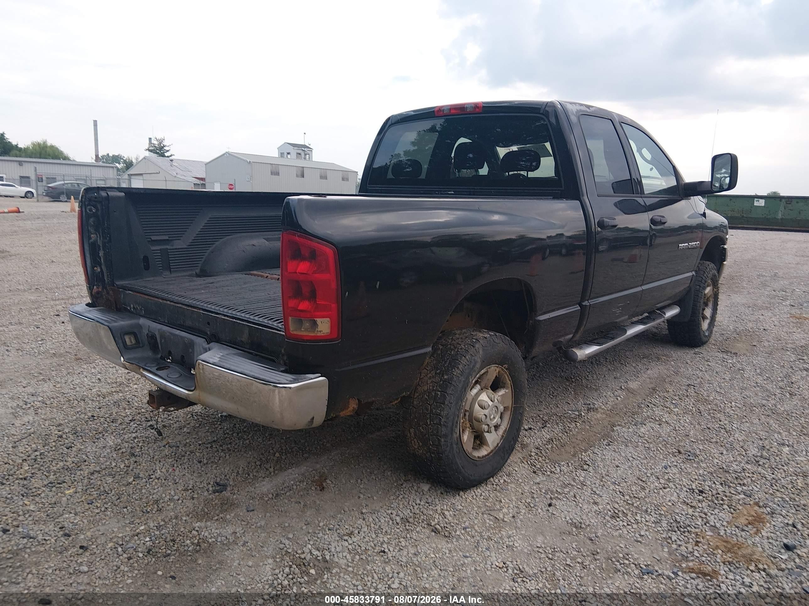 2005 Dodge Ram 2500 Slt/laramie Black vin: 3D7KS28CX5G865595