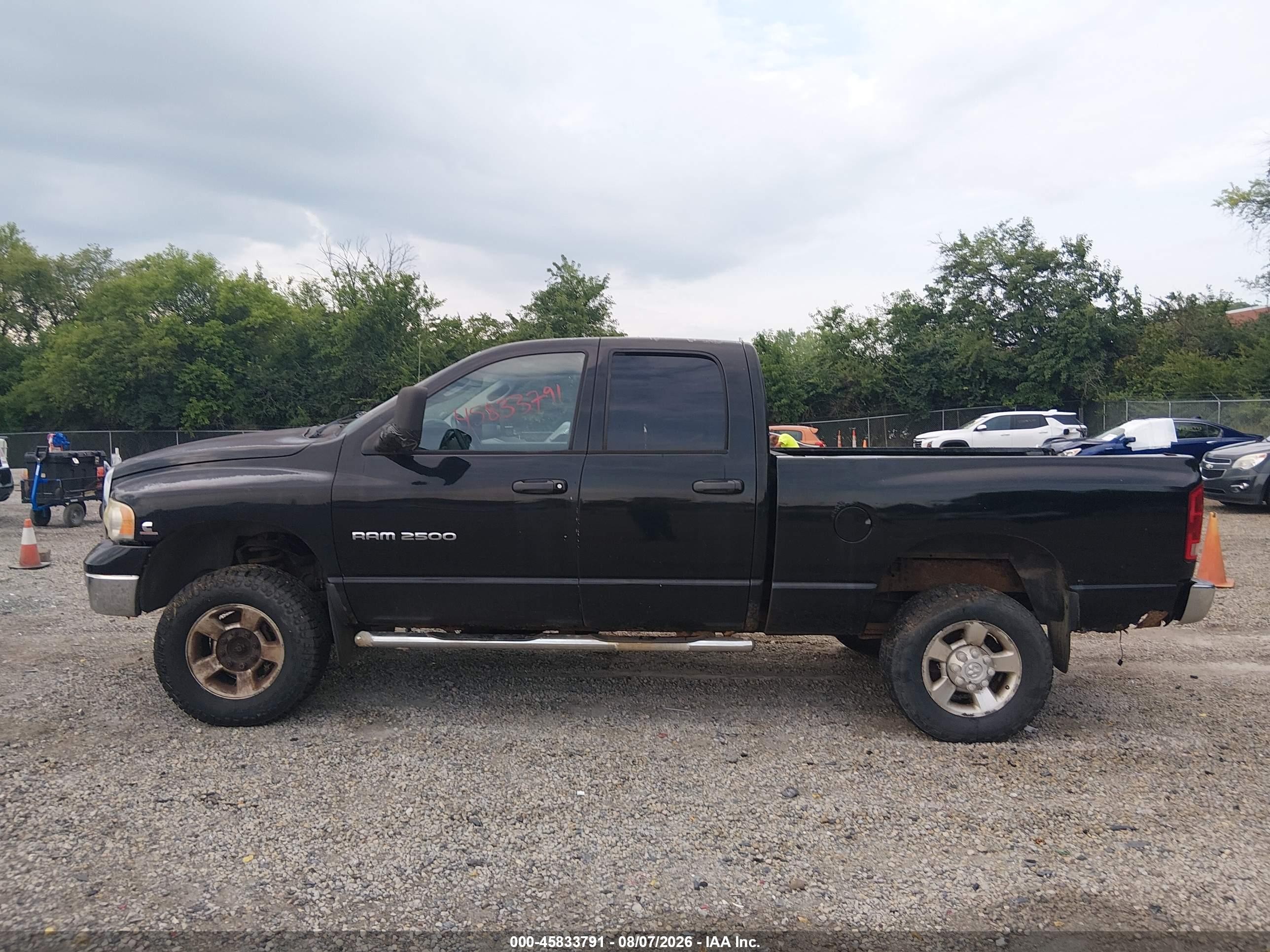2005 Dodge Ram 2500 Slt/laramie Black vin: 3D7KS28CX5G865595