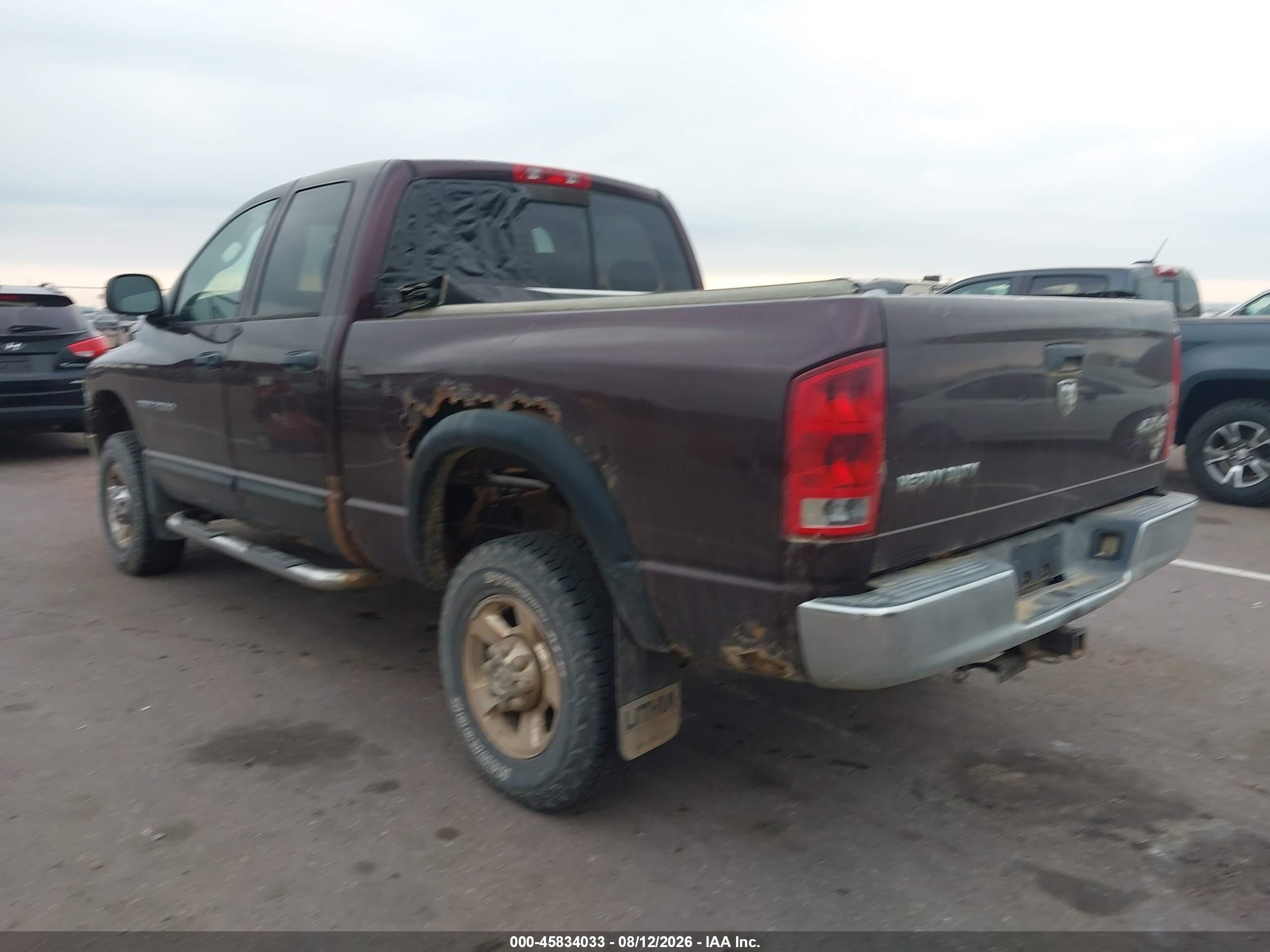 2005 Dodge Ram 2500 Slt/laramie Maroon vin: 3D7KS28D05G772013