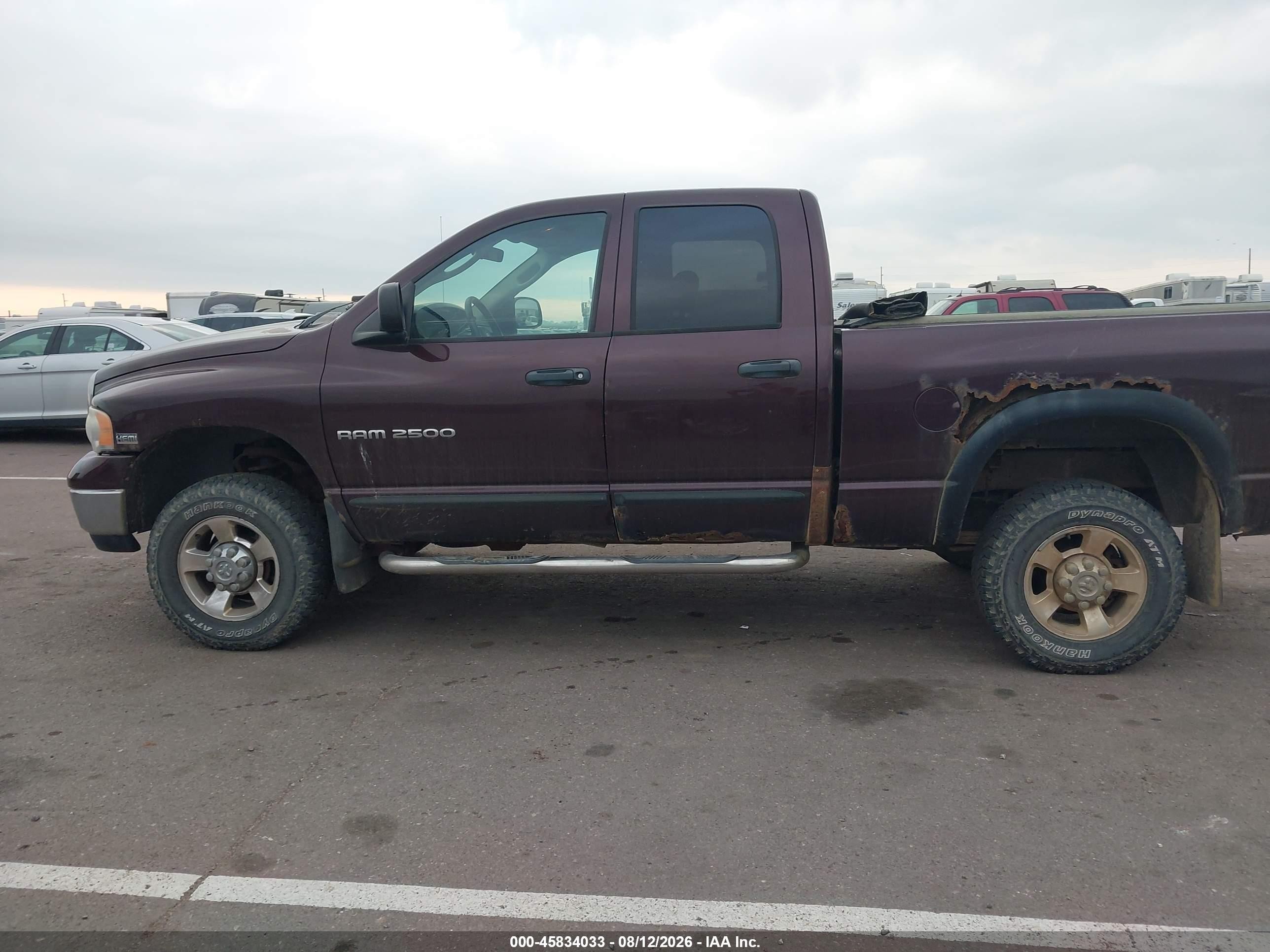 2005 Dodge Ram 2500 Slt/laramie Maroon vin: 3D7KS28D05G772013