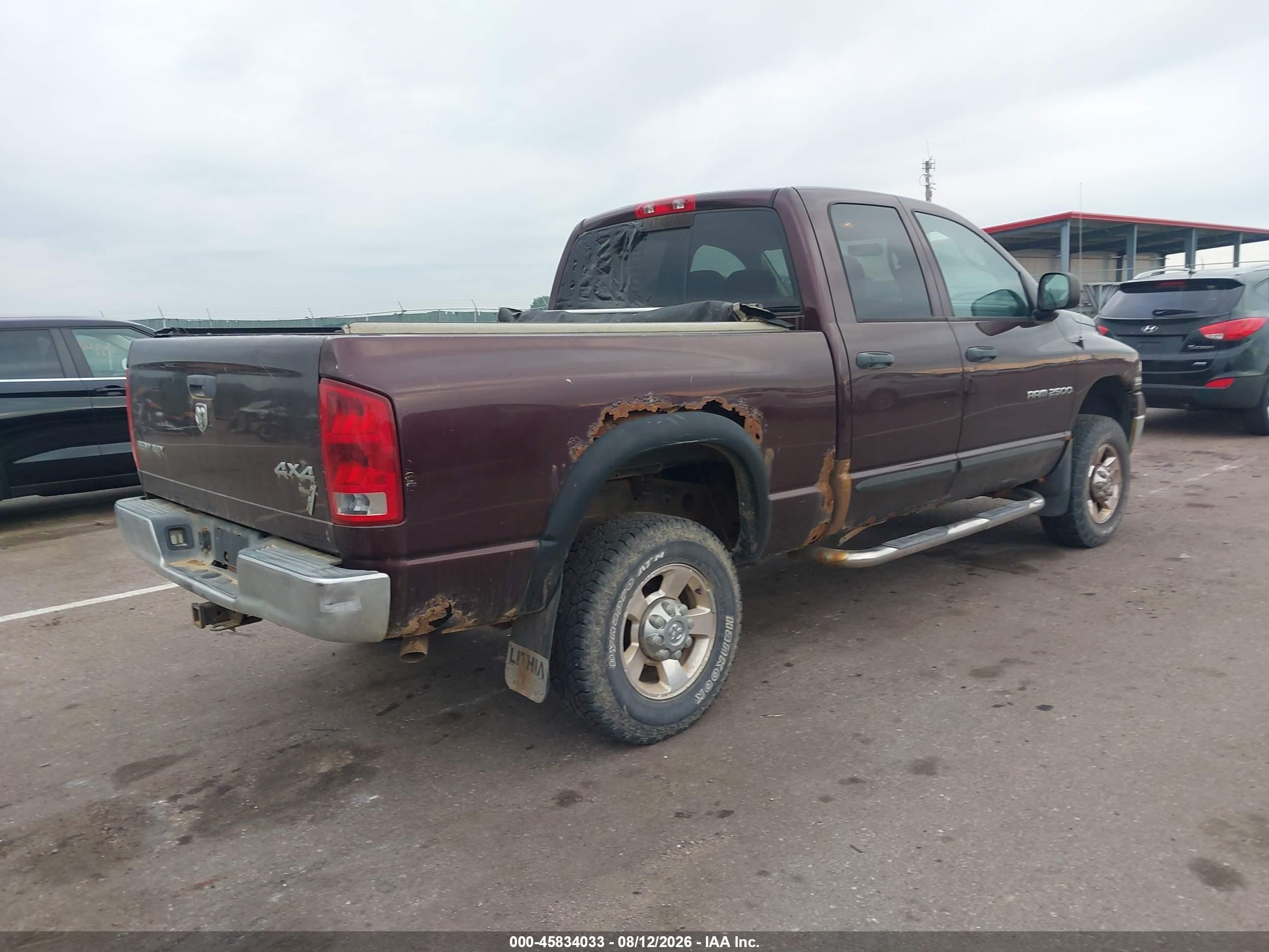 2005 Dodge Ram 2500 Slt/laramie Maroon vin: 3D7KS28D05G772013