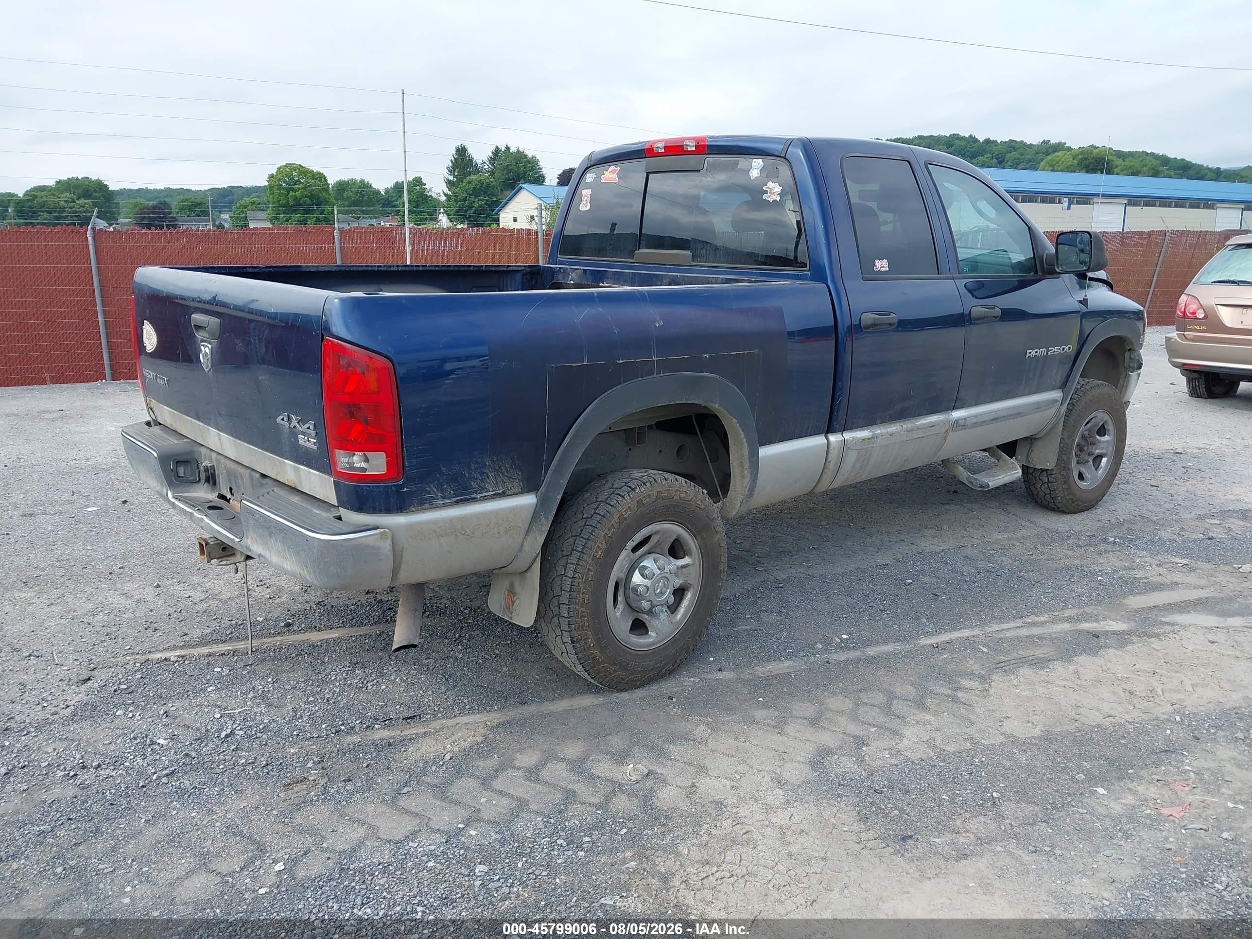 2005 Dodge Ram 2500 Slt/laramie Dark Blue vin: 3D7KS28D35G850333
