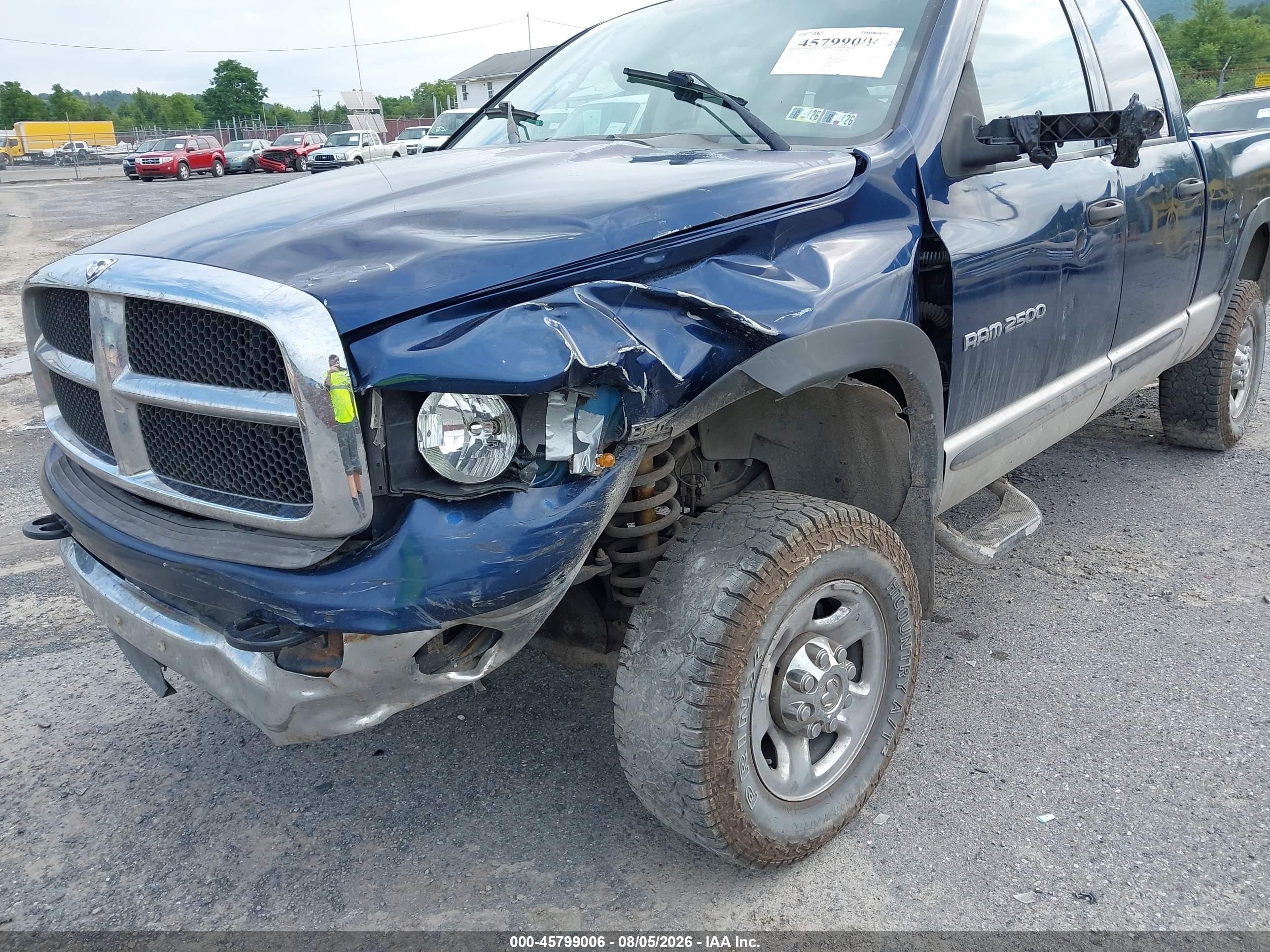 2005 Dodge Ram 2500 Slt/laramie Dark Blue vin: 3D7KS28D35G850333