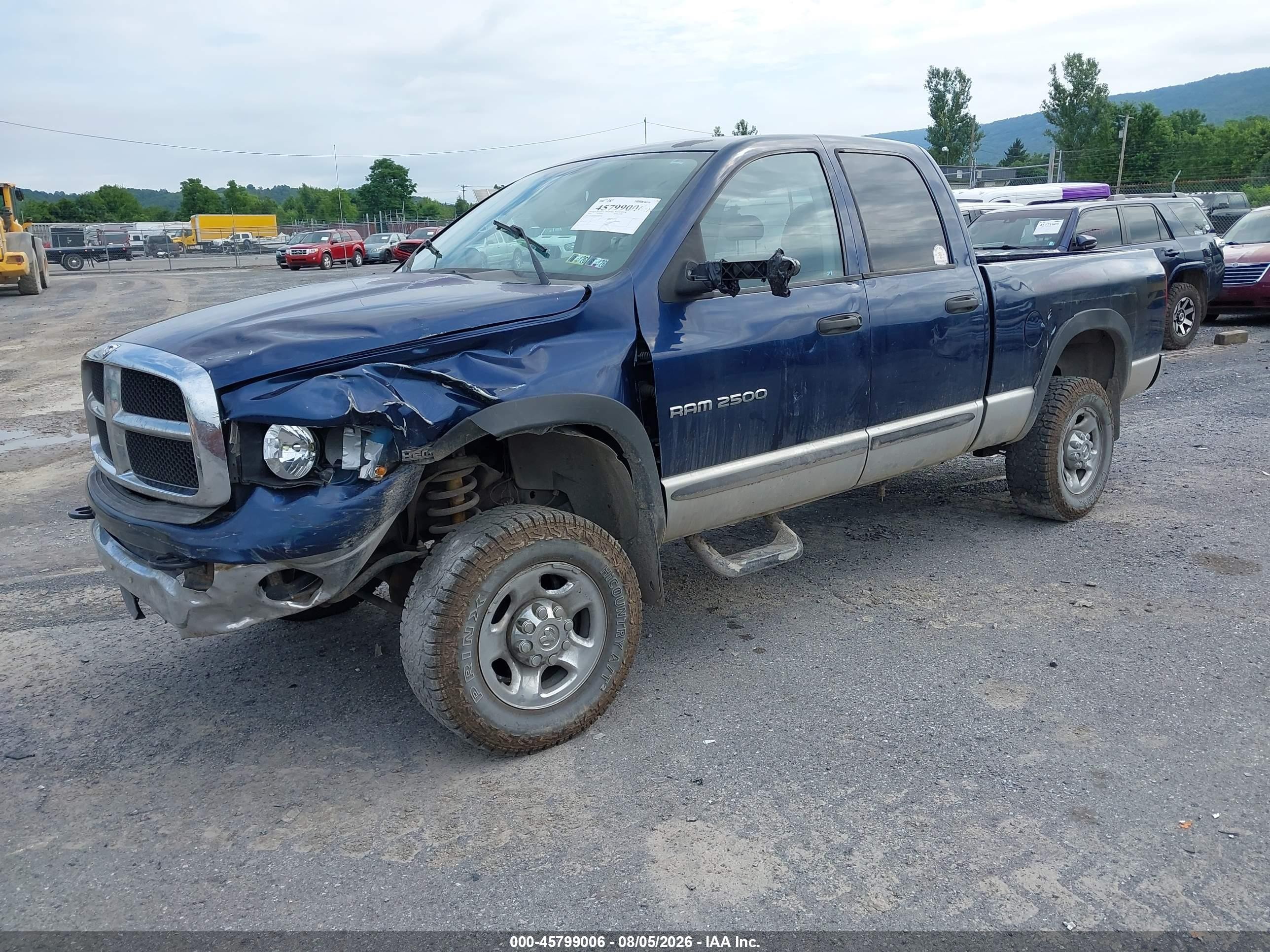 2005 Dodge Ram 2500 Slt/laramie Dark Blue vin: 3D7KS28D35G850333