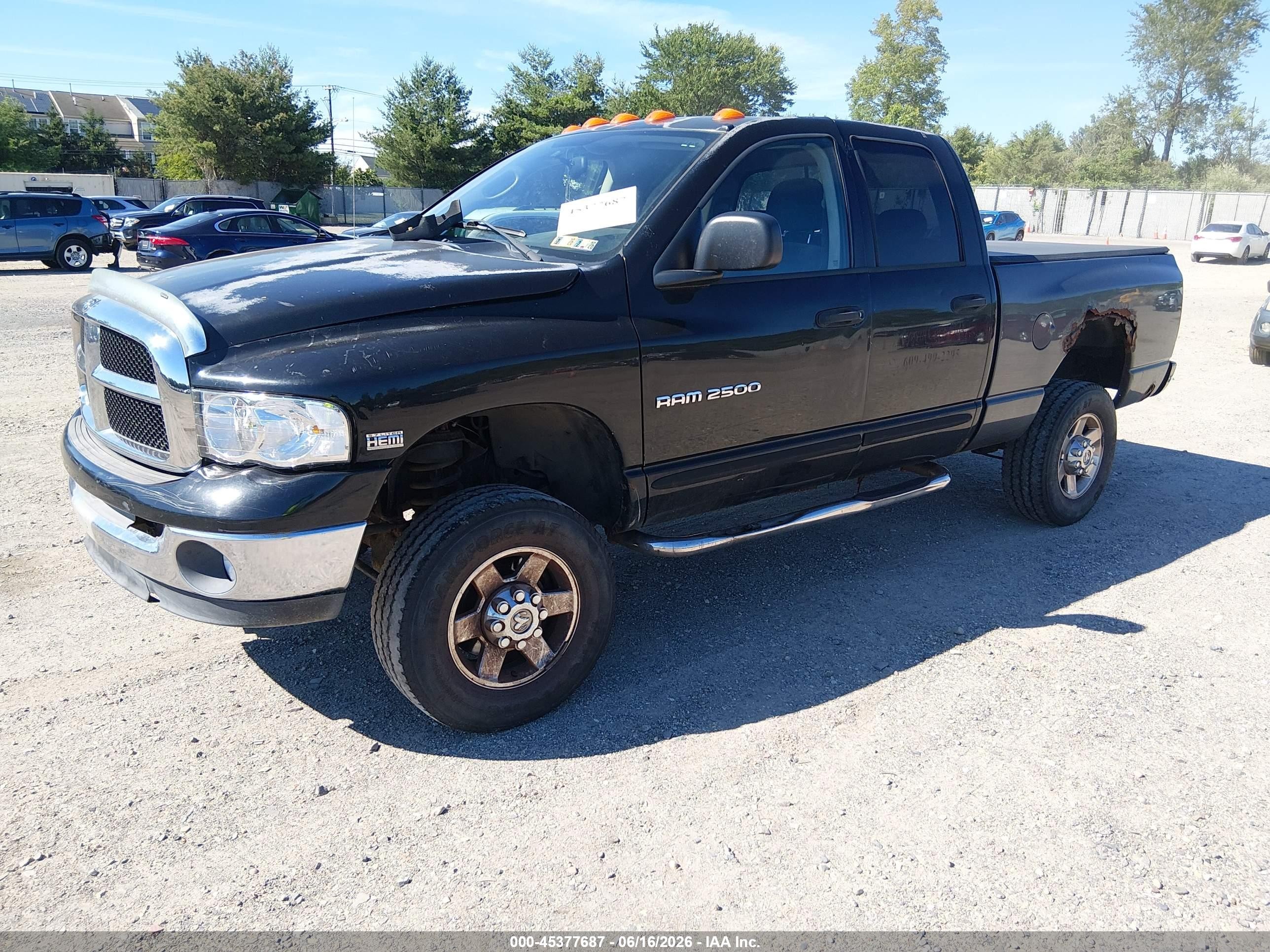 2005 Dodge Ram 2500 Slt/laramie Черный vin: 3D7KS28D45G819561