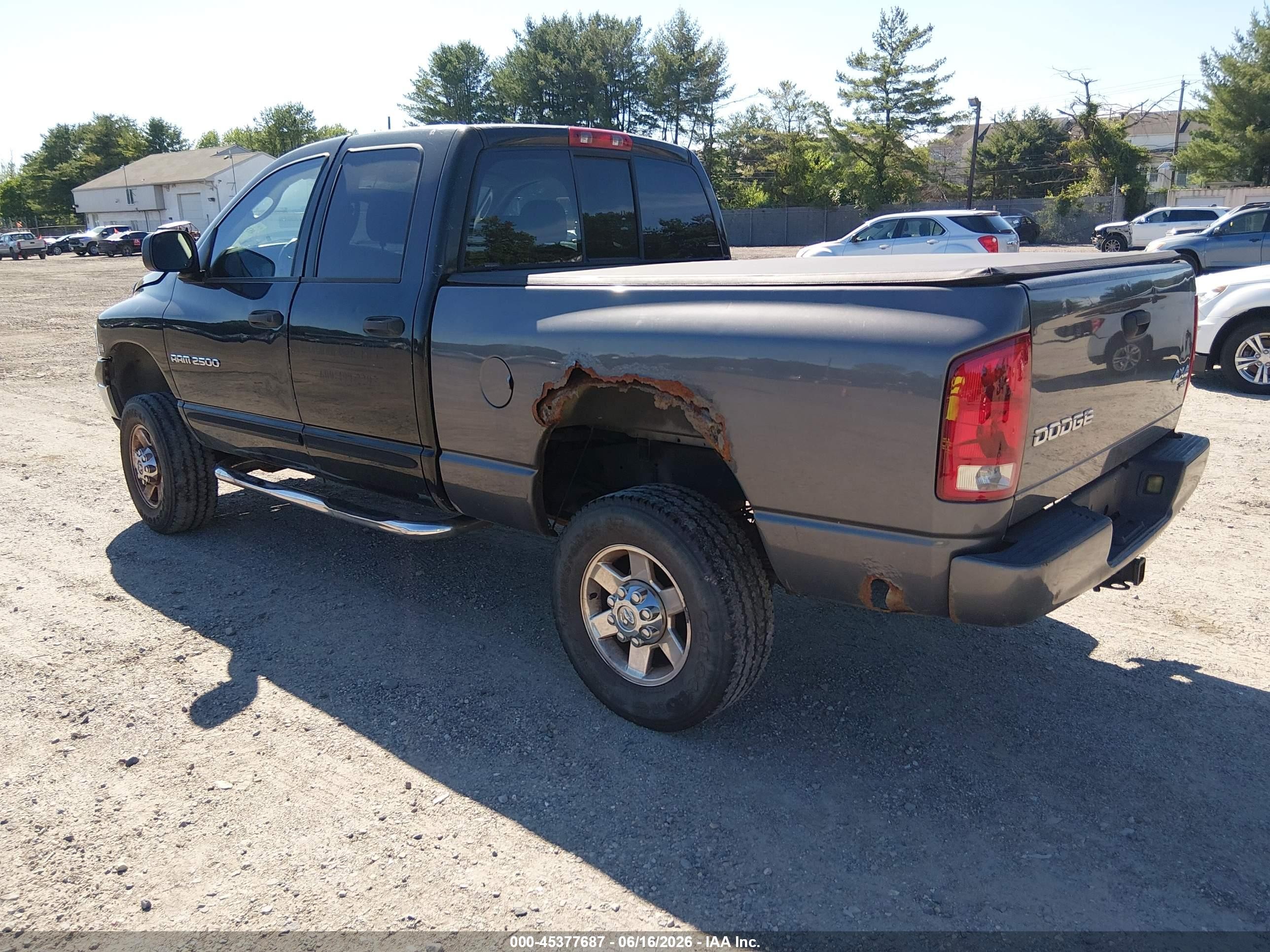 2005 Dodge Ram 2500 Slt/laramie Черный vin: 3D7KS28D45G819561