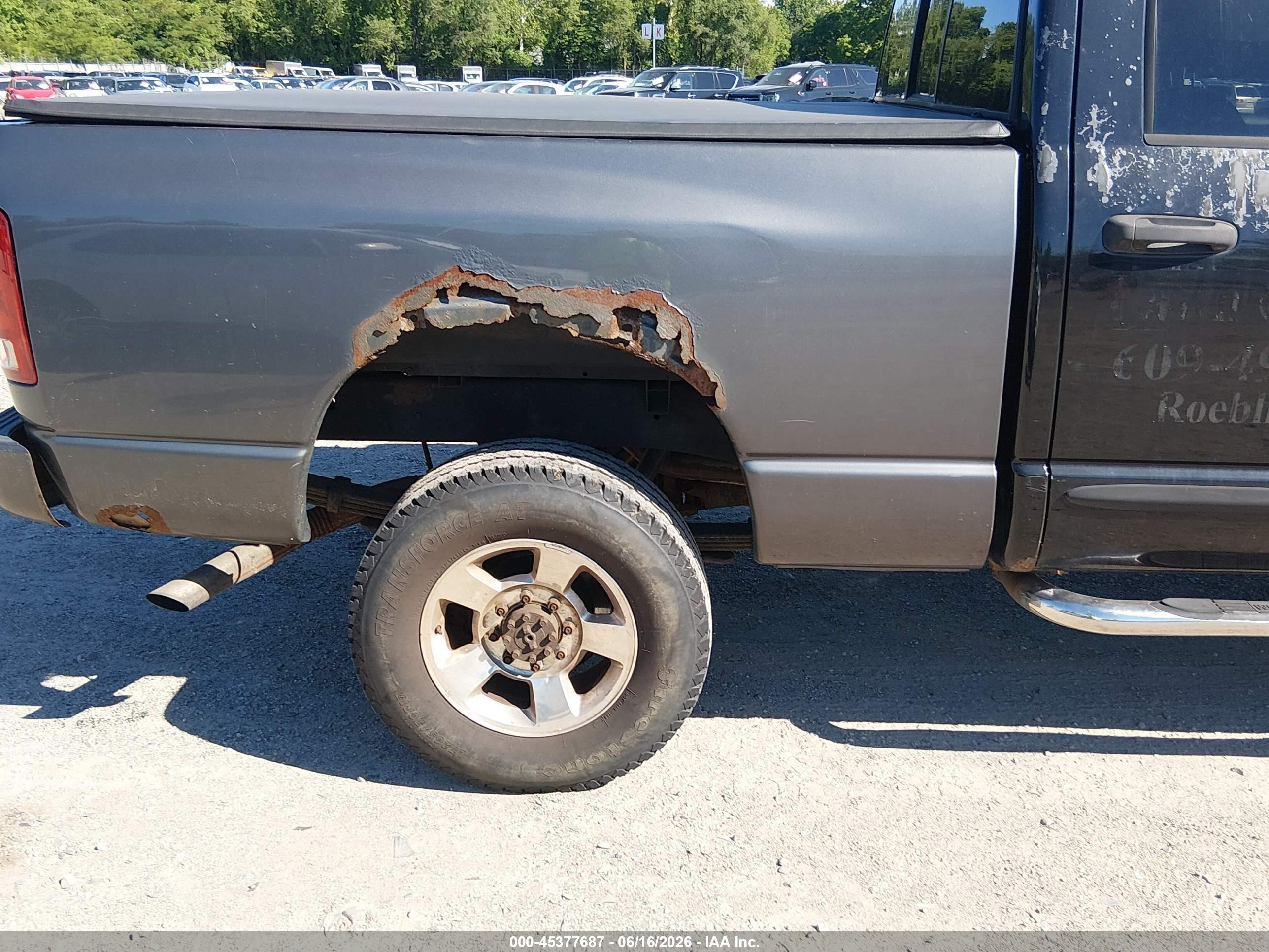 2005 Dodge Ram 2500 Slt/laramie Черный vin: 3D7KS28D45G819561
