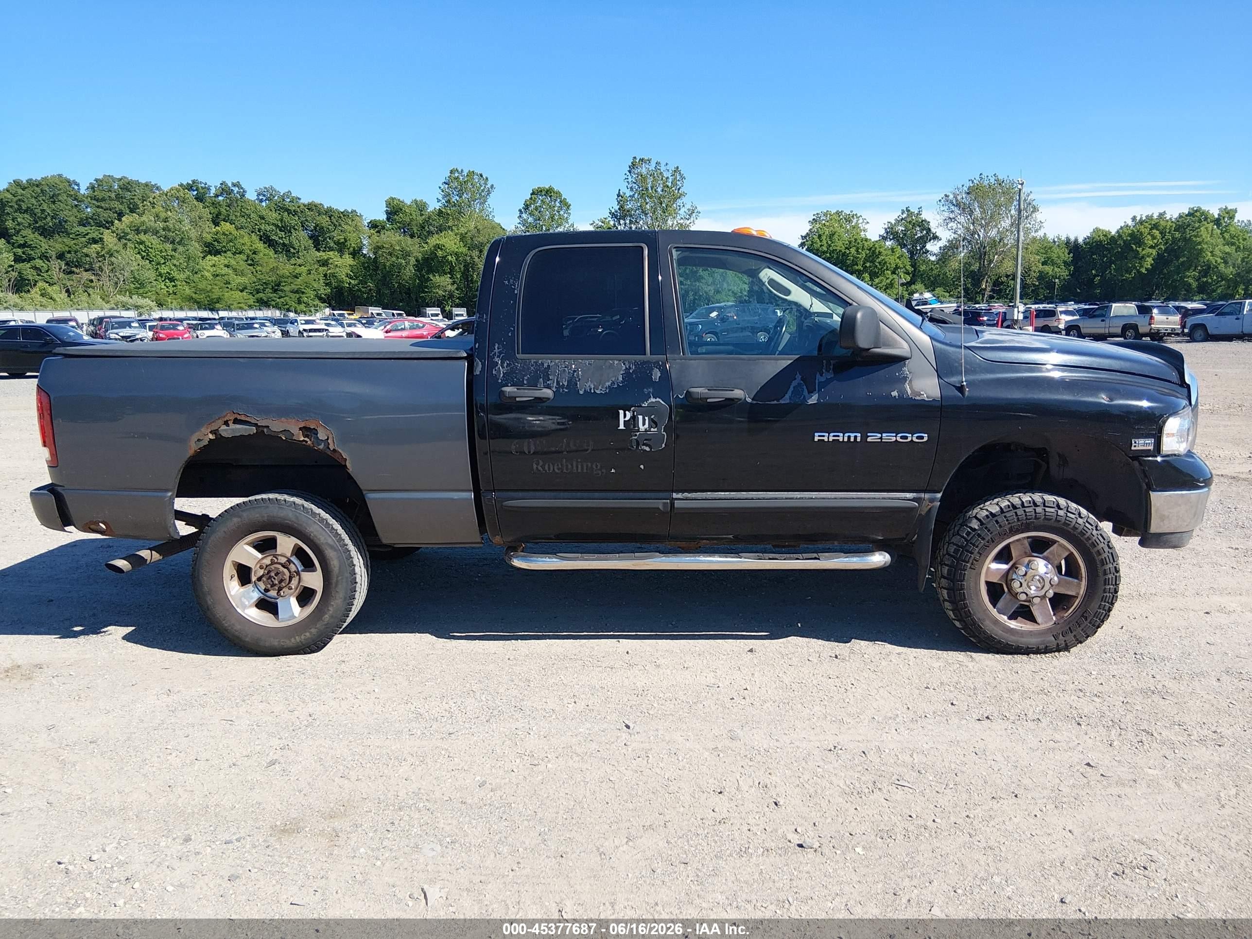 2005 Dodge Ram 2500 Slt/laramie Черный vin: 3D7KS28D45G819561