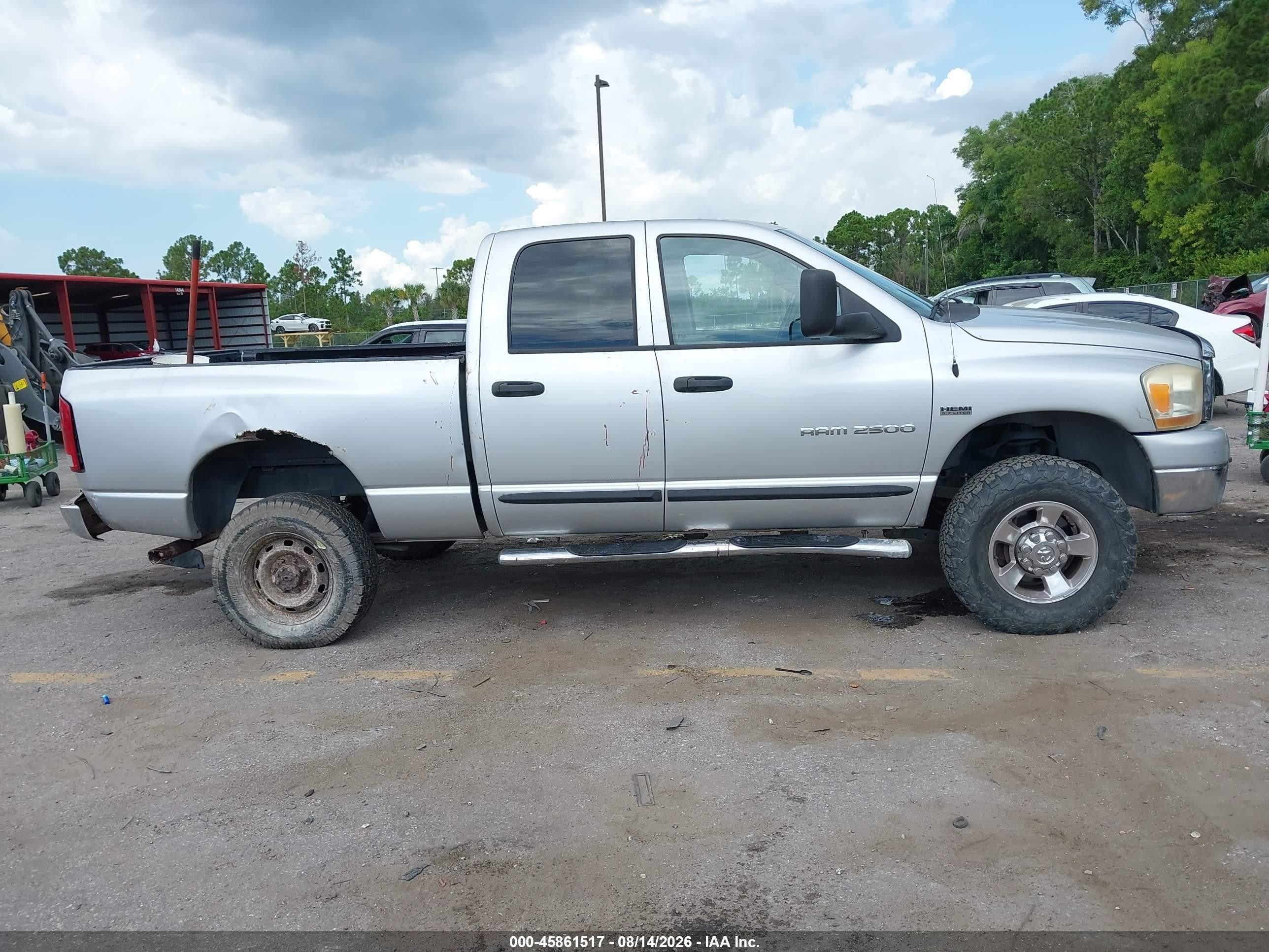 2006 Dodge Ram 2500 Slt/trx4 Off Road/sport/power Wagon Серебряный vin: 3D7KS28D46G139077