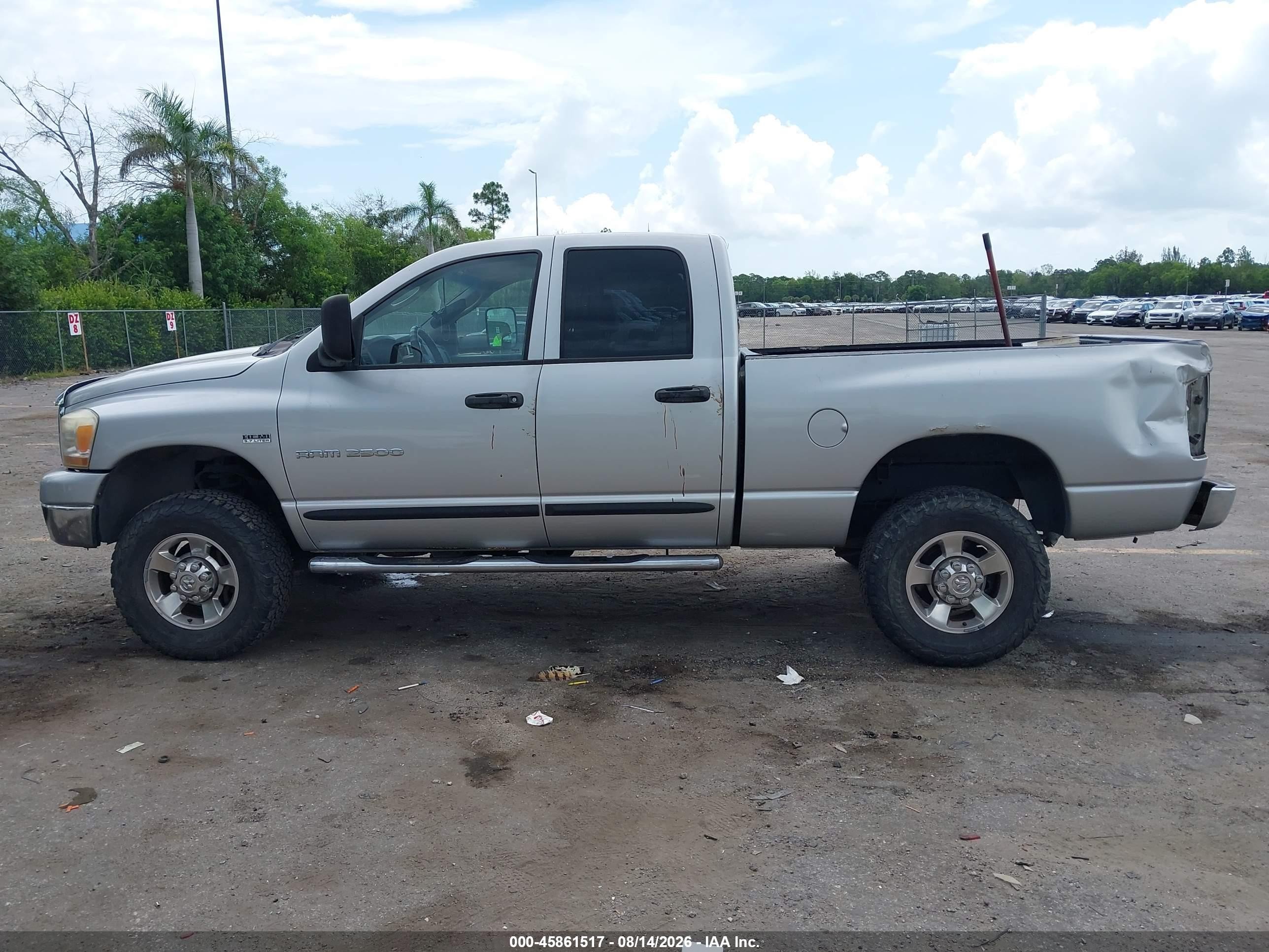 2006 Dodge Ram 2500 Slt/trx4 Off Road/sport/power Wagon Серебряный vin: 3D7KS28D46G139077