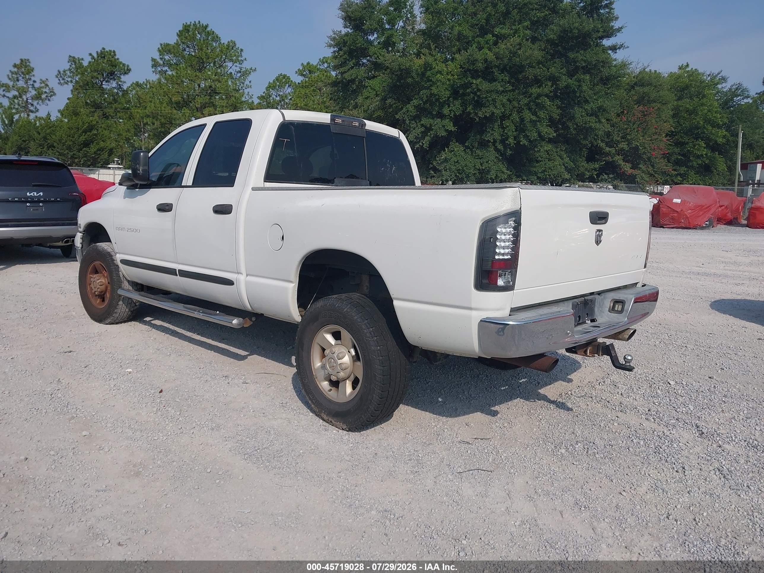 2005 Dodge Ram 2500 Slt/laramie White vin: 3D7KS28D85G850795