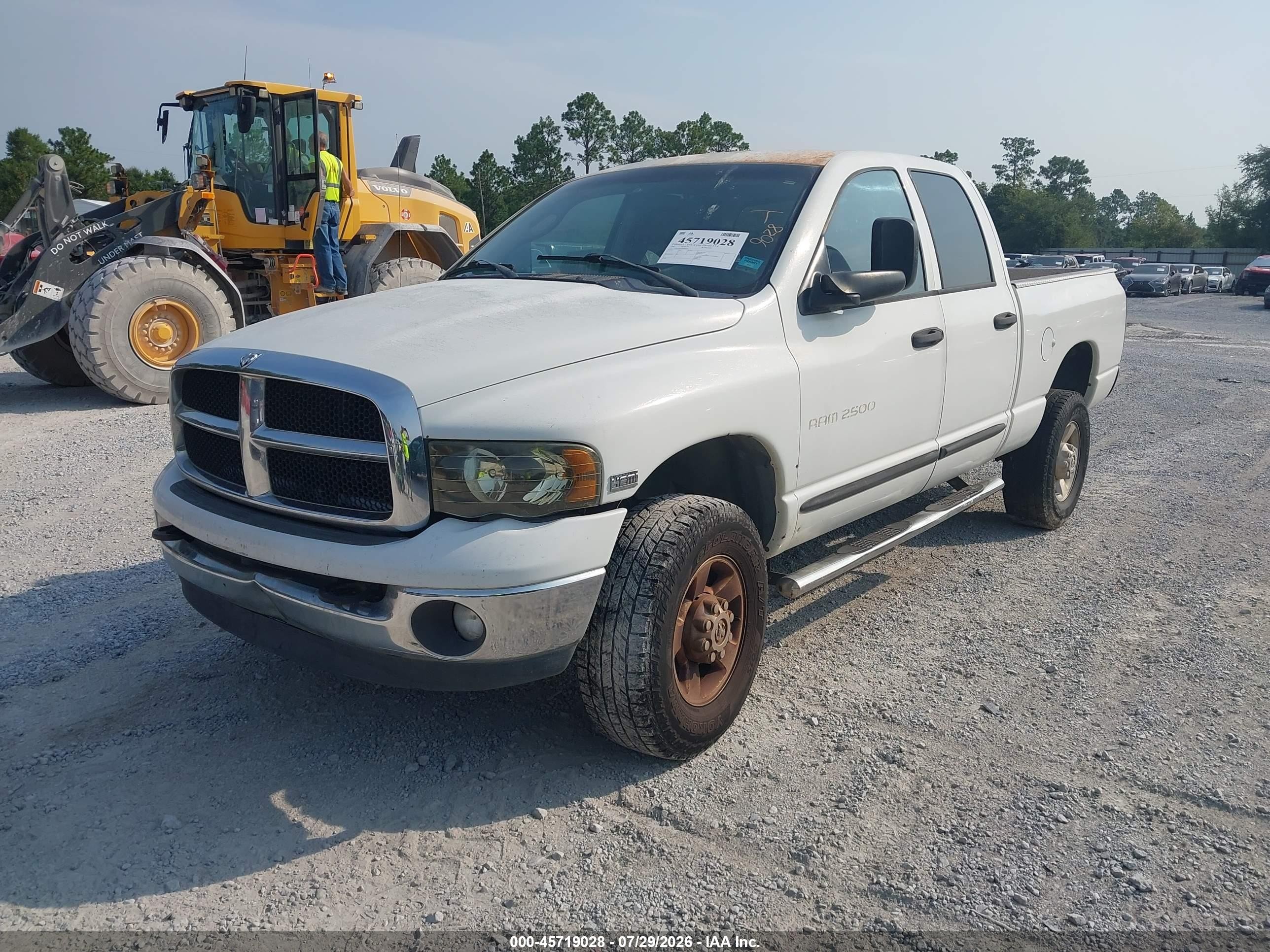 2005 Dodge Ram 2500 Slt/laramie White vin: 3D7KS28D85G850795
