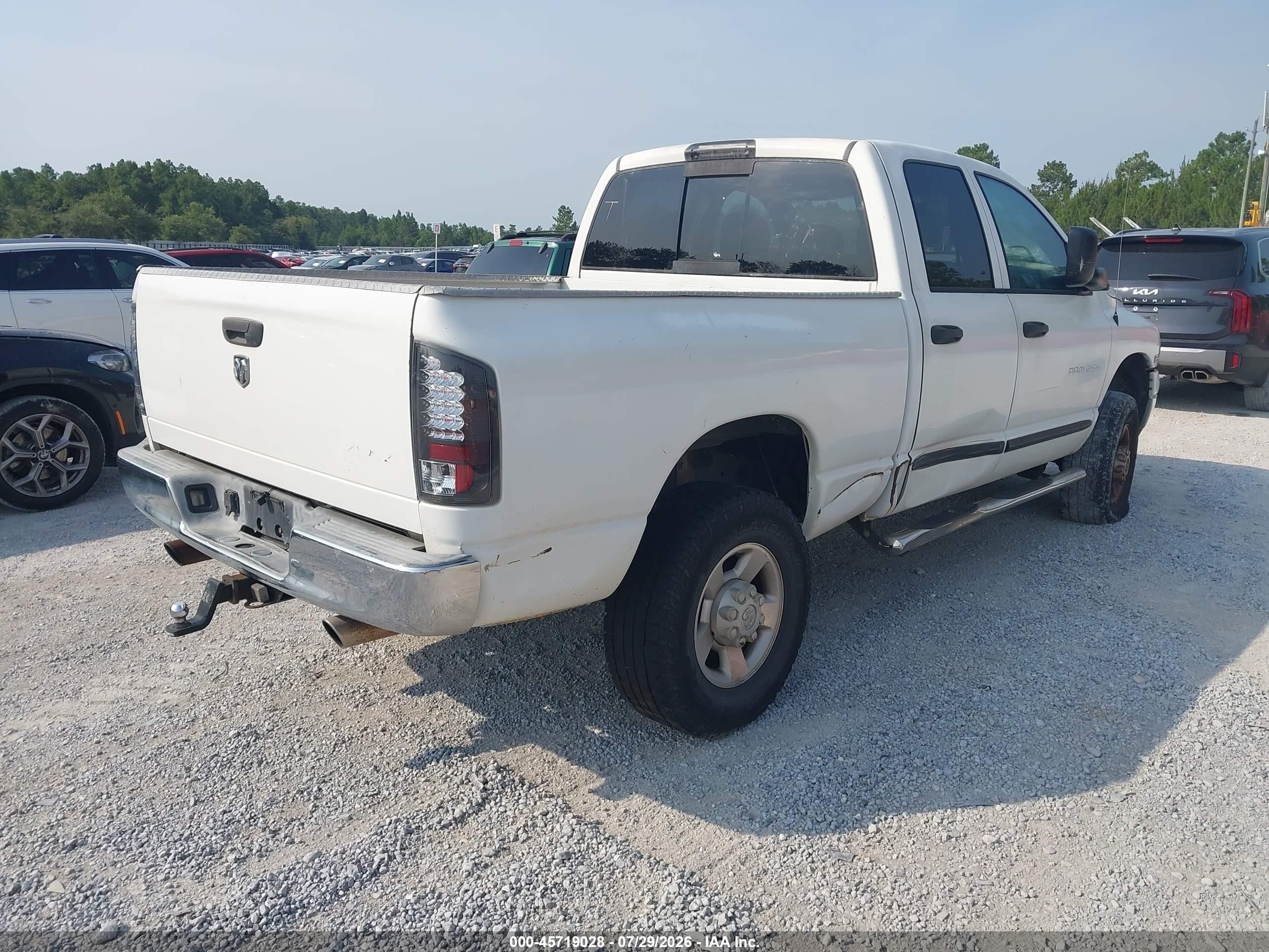 2005 Dodge Ram 2500 Slt/laramie White vin: 3D7KS28D85G850795