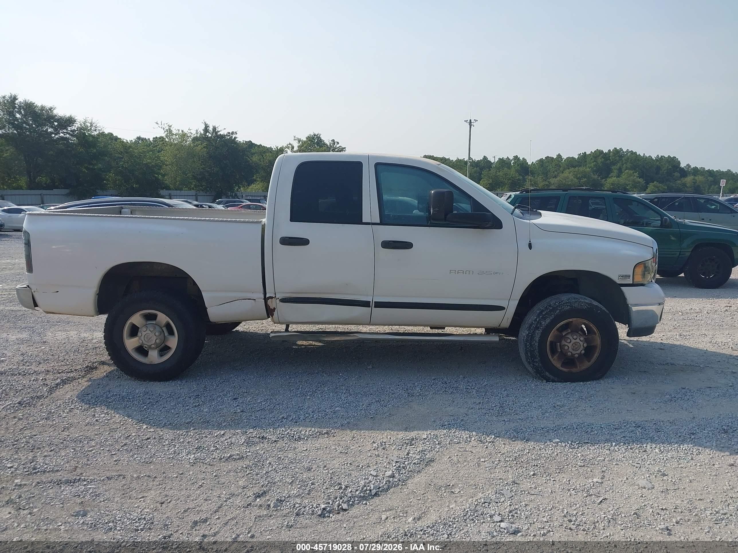 2005 Dodge Ram 2500 Slt/laramie White vin: 3D7KS28D85G850795