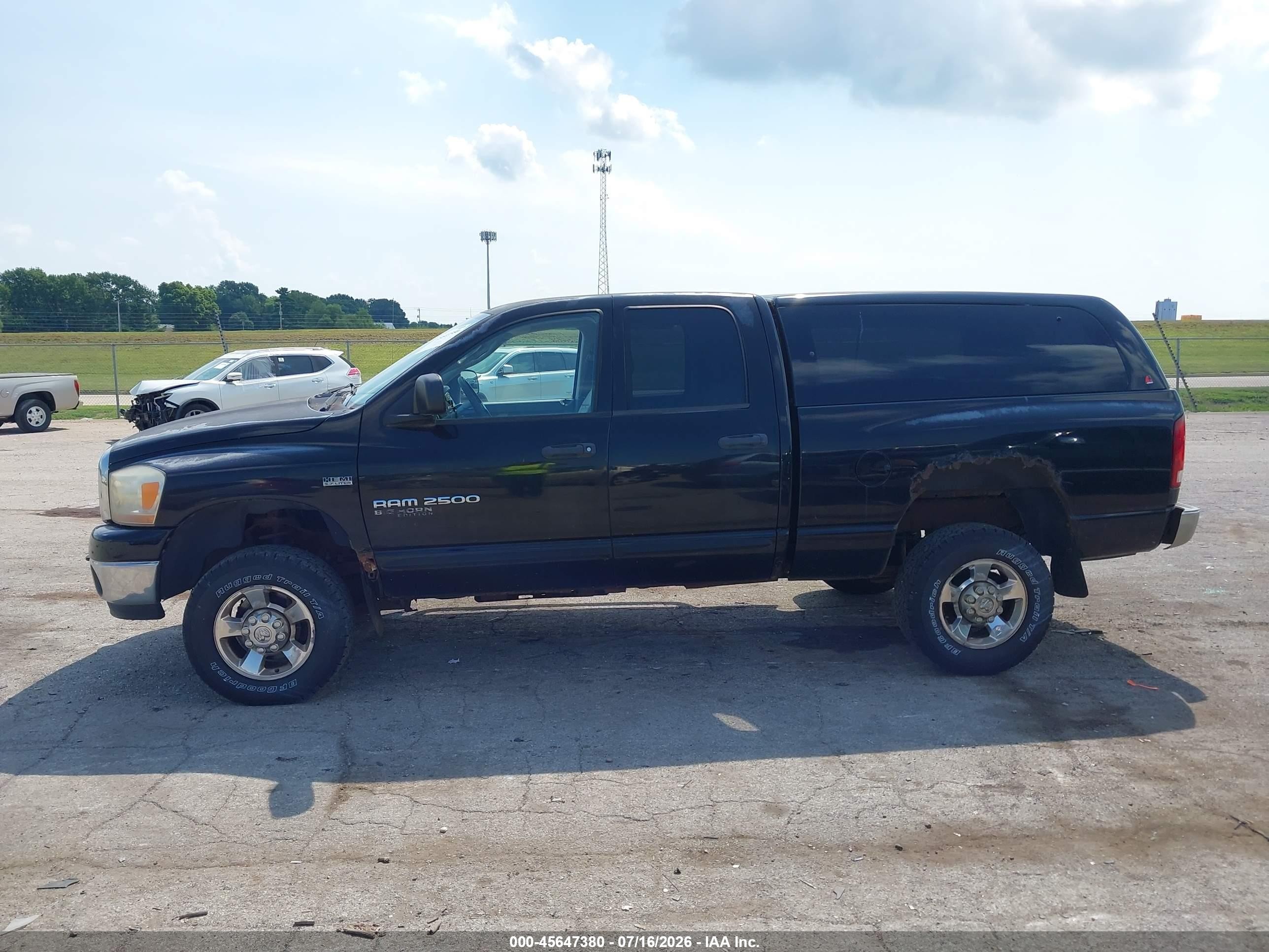 2006 Dodge Ram 2500 Slt/trx4 Off Road/sport/power Wagon Black vin: 3D7KS28D86G109578