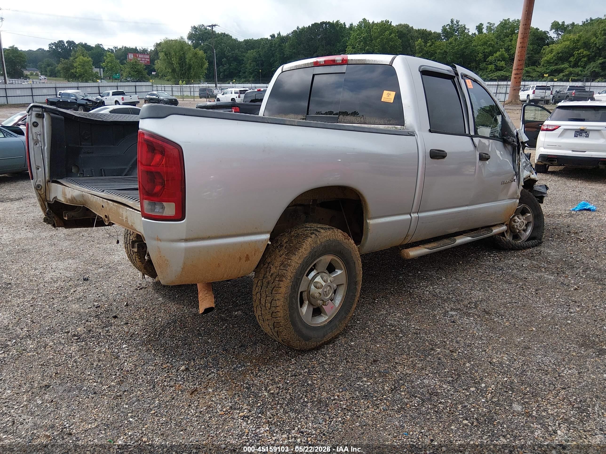 2006 Dodge Ram 2500 Slt/trx4 Off Road/sport/power Wagon Silver vin: 3D7KS28D96G142458