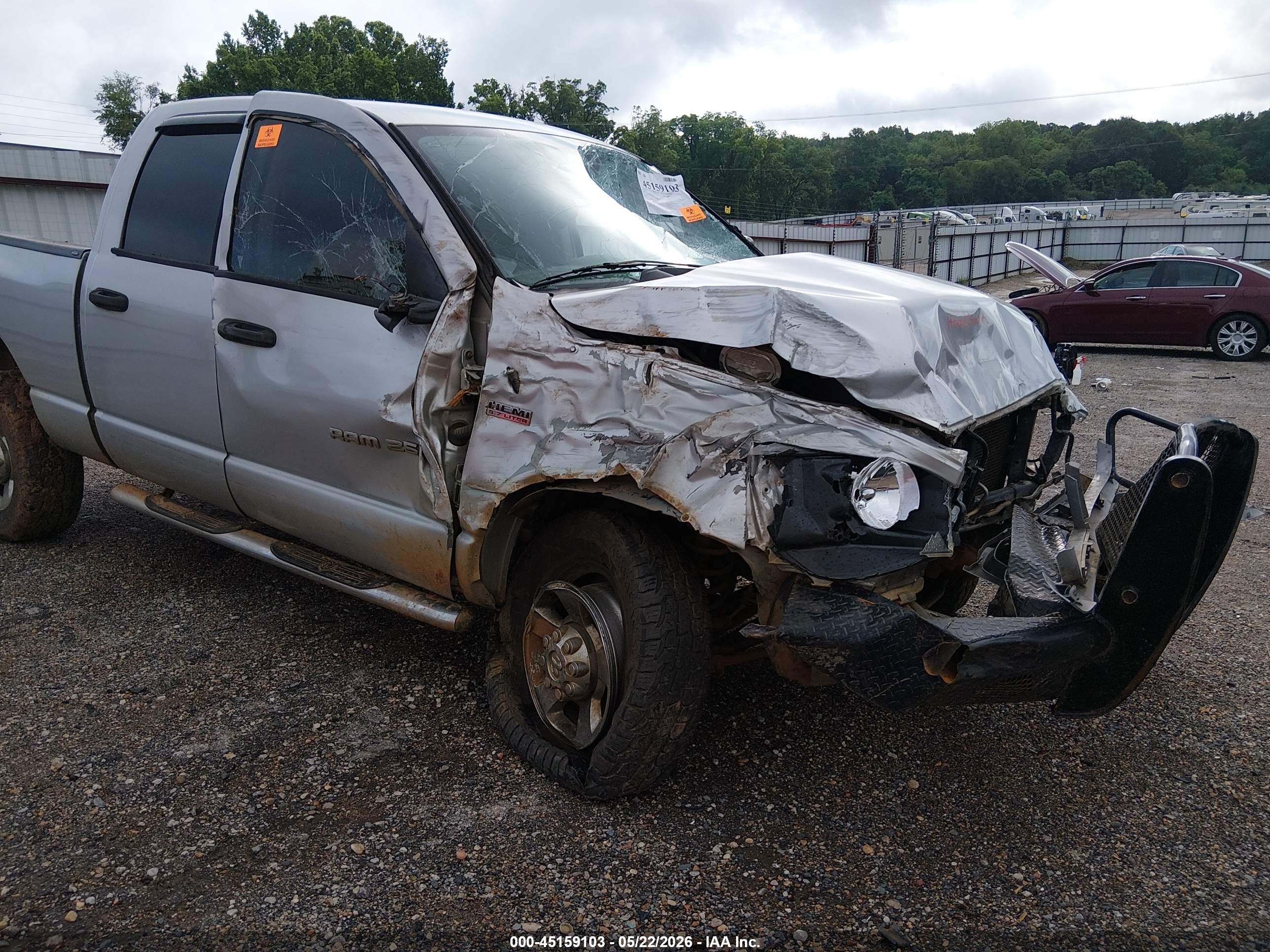 2006 Dodge Ram 2500 Slt/trx4 Off Road/sport/power Wagon Silver vin: 3D7KS28D96G142458