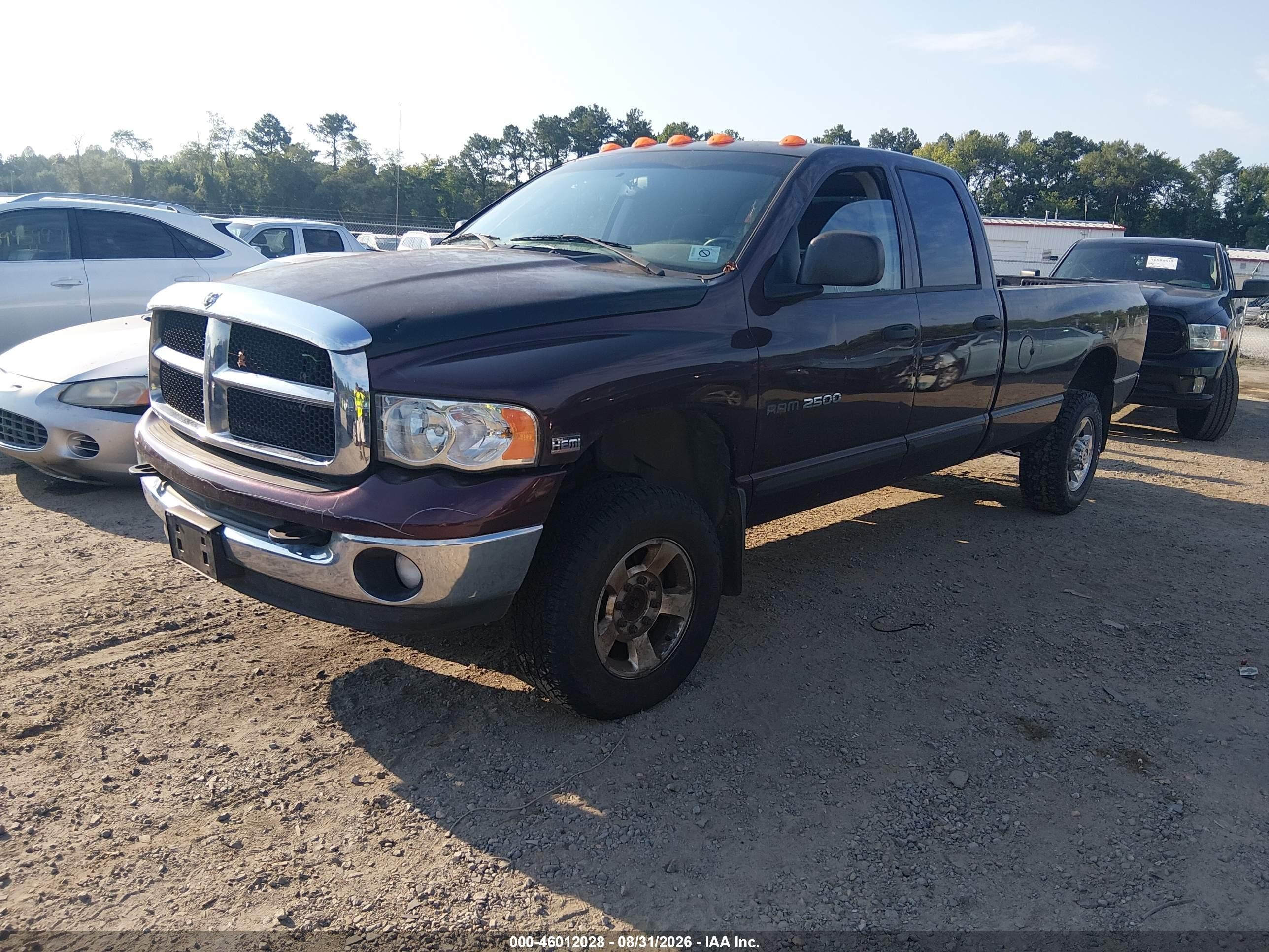 2005 Dodge Ram 2500 Slt/laramie Burgundy vin: 3D7KS28DX5G819922