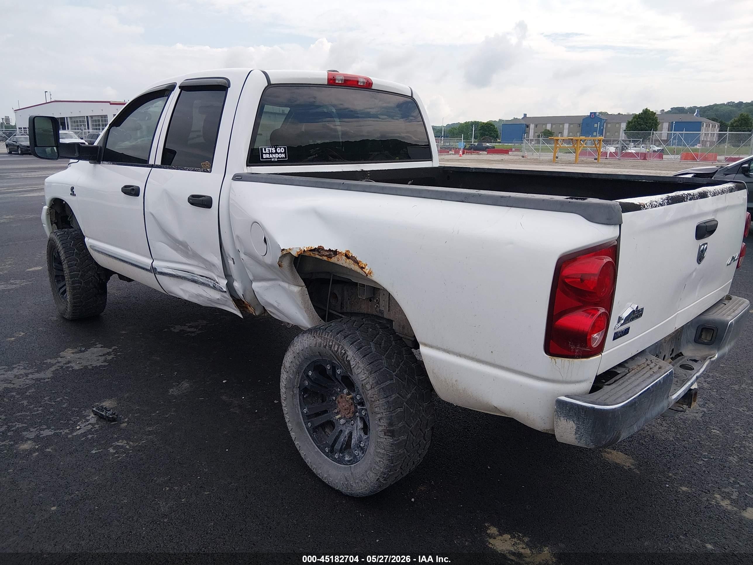 2009 Dodge Ram 2500 Slt White vin: 3D7KS28L29G538548