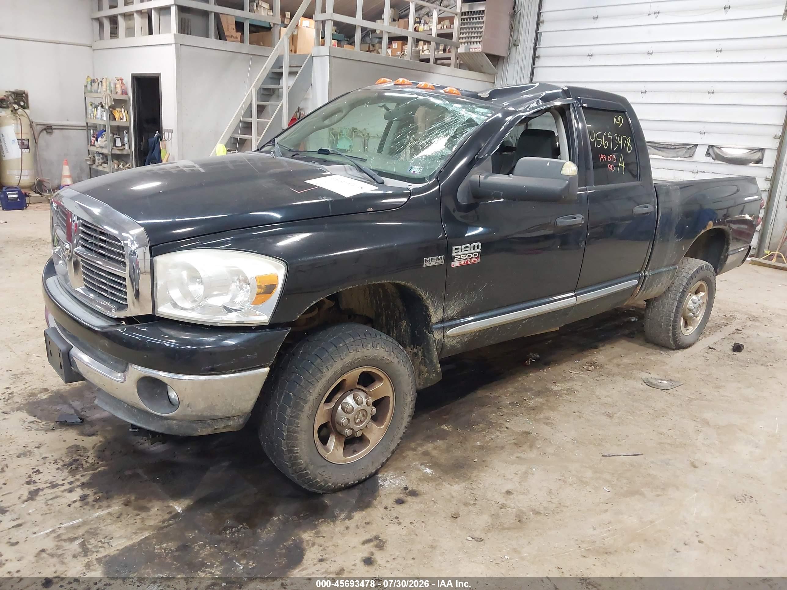 2009 Dodge Ram 2500 Slt Black vin: 3D7KS28T29G535343