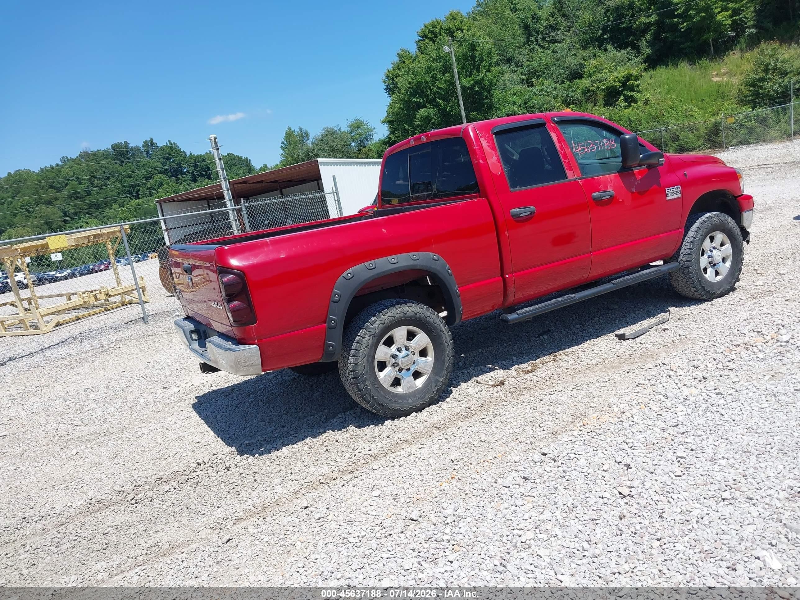 2009 Dodge Ram 2500 Slt Red vin: 3D7KS28T79G544992