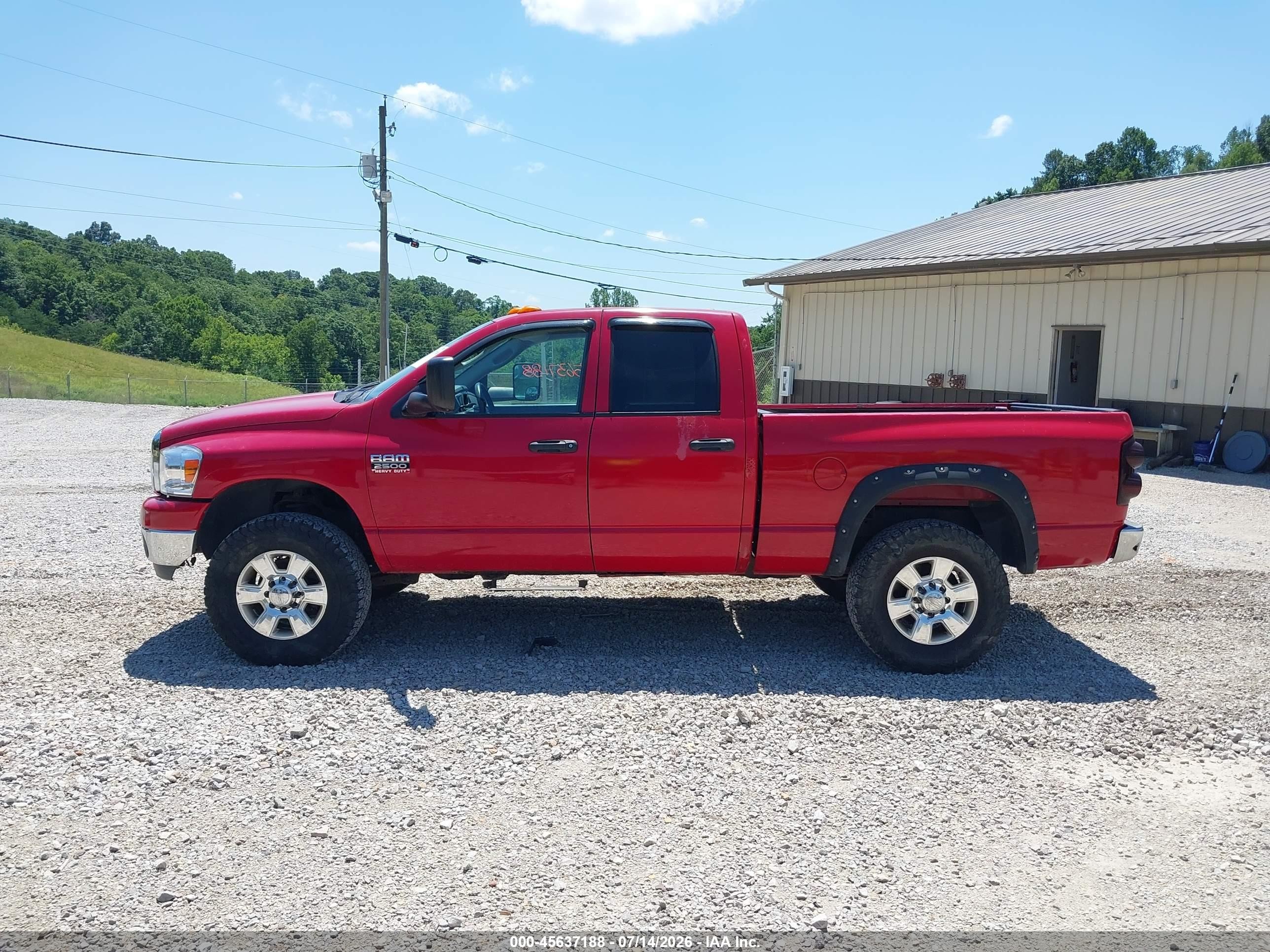 2009 Dodge Ram 2500 Slt Red vin: 3D7KS28T79G544992