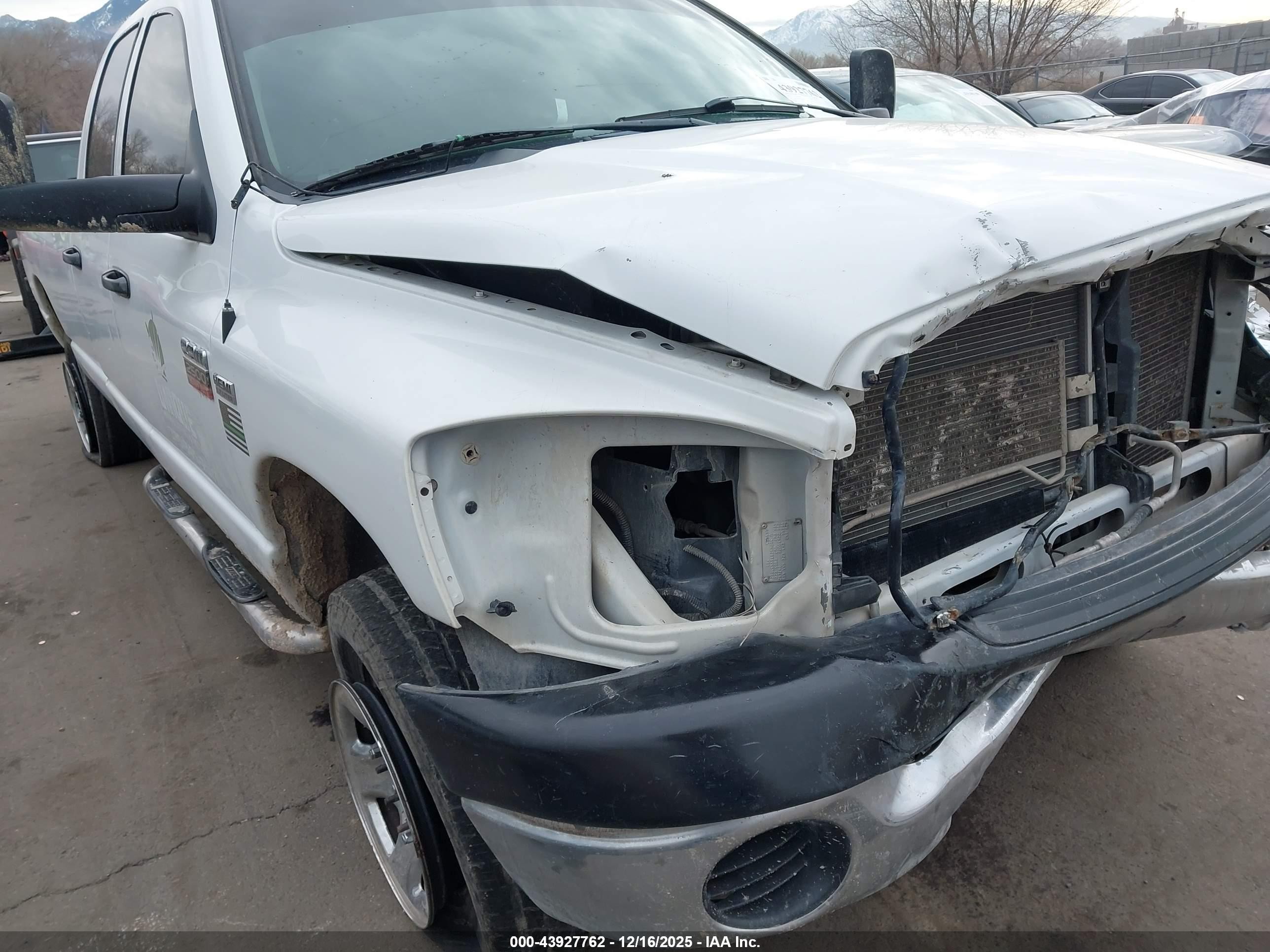 2009 Dodge Ram 2500 St White vin: 3D7KS28T89G538828