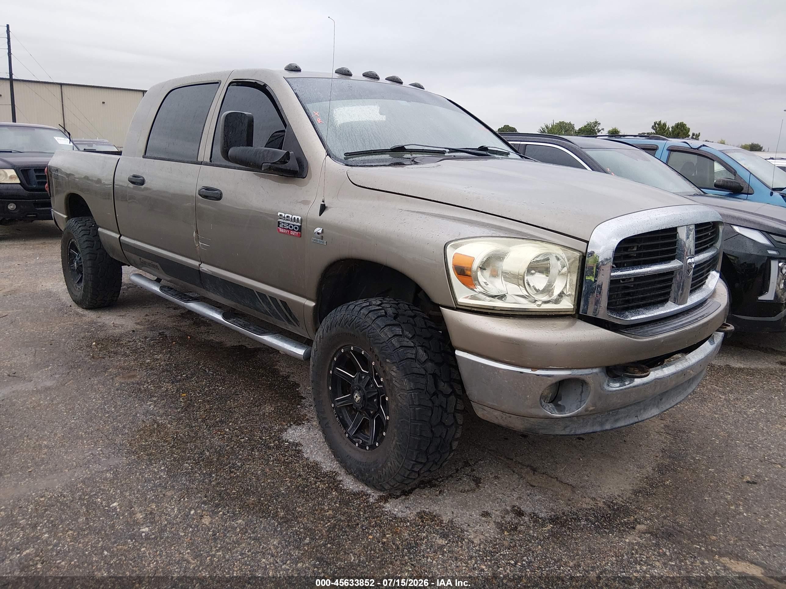 2007 Dodge Ram 2500 Slt Beige vin: 3D7KS29A27G848953