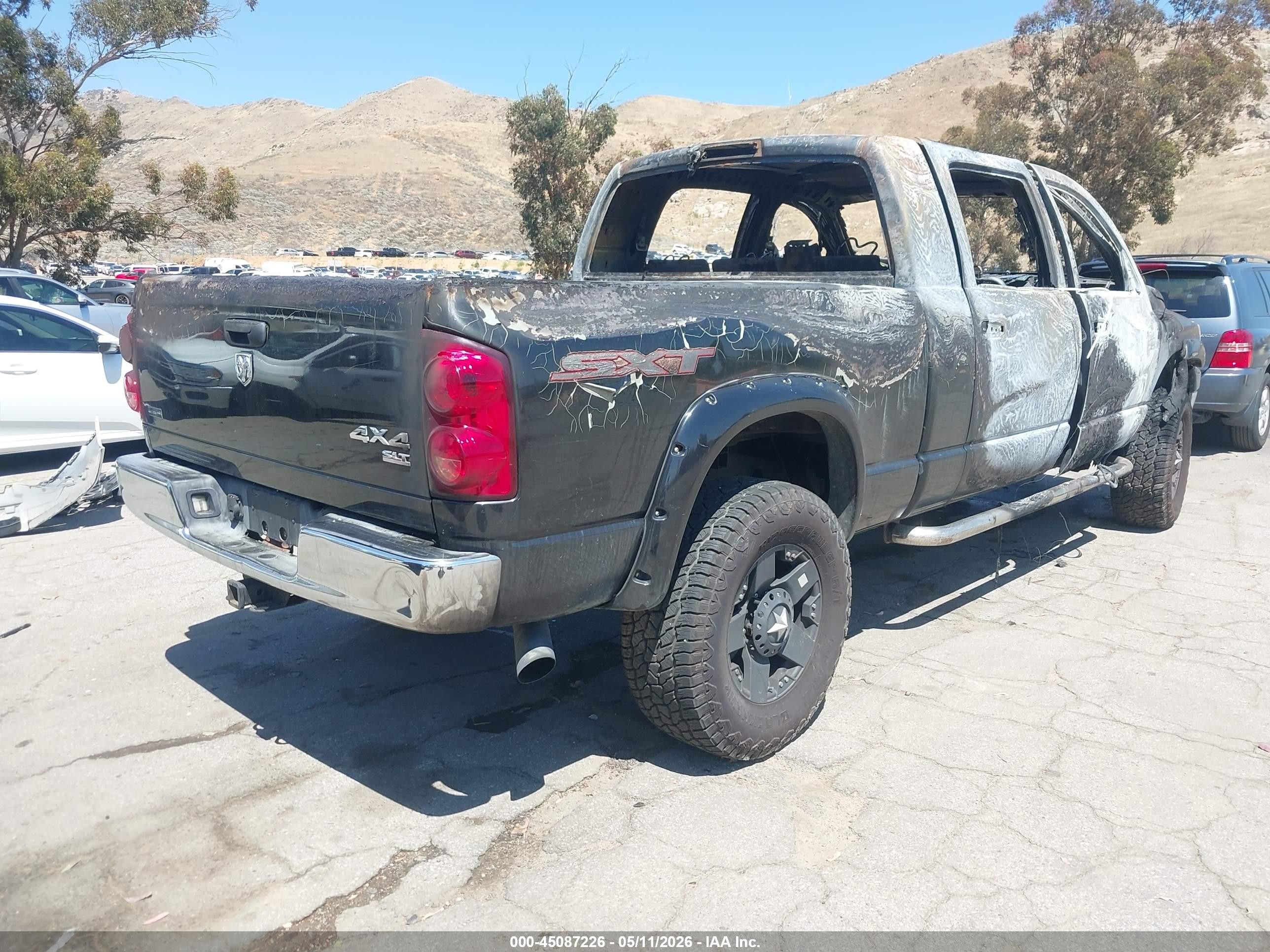 2008 Dodge Ram 2500 Sxt/slt Black vin: 3D7KS29A78G122569