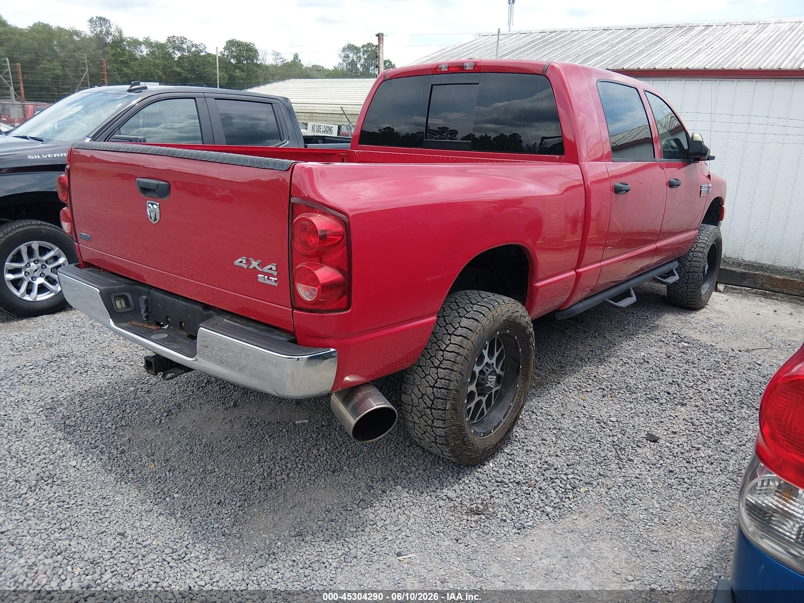 2008 Dodge Ram 2500 Sxt/slt Red vin: 3D7KS29A78G200297