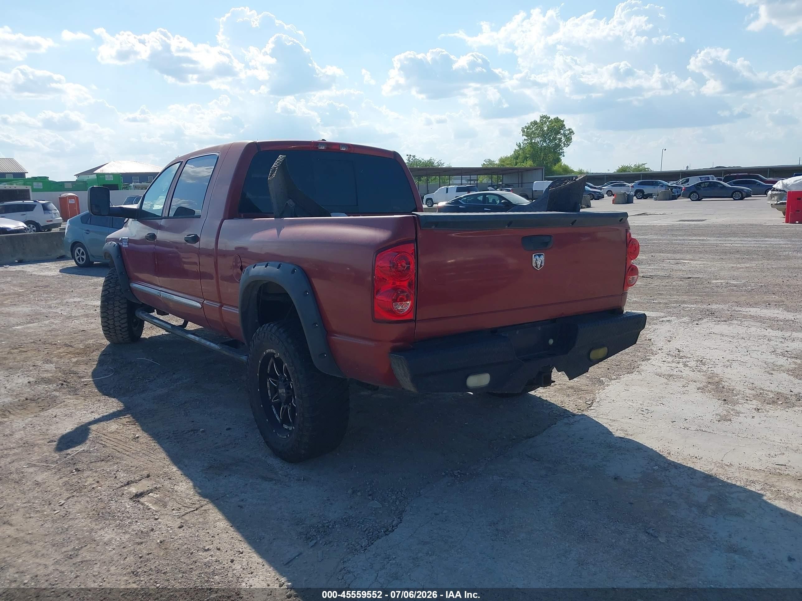 2008 Dodge Ram 2500 Laramie Burgundy vin: 3D7KS29AX8G173371