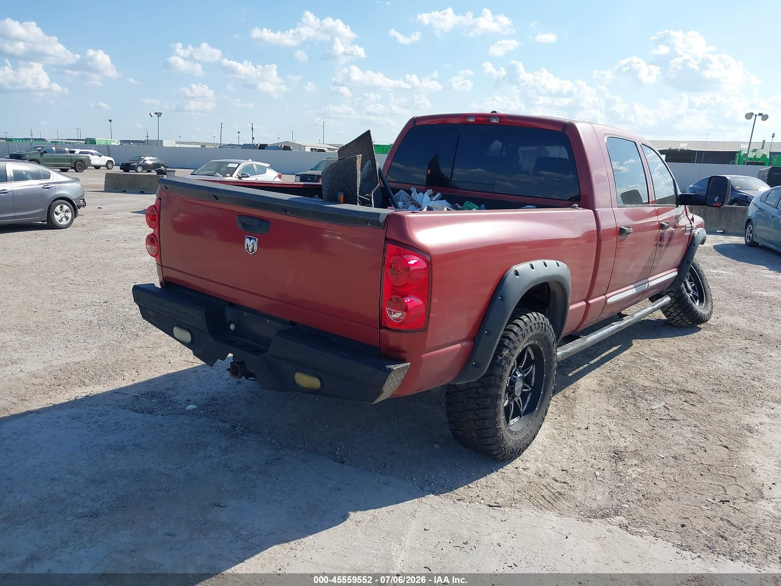 2008 Dodge Ram 2500 Laramie Burgundy vin: 3D7KS29AX8G173371